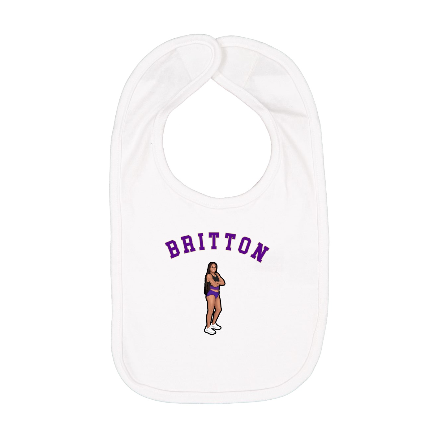 Infant Bib — Shirsey Arch in White