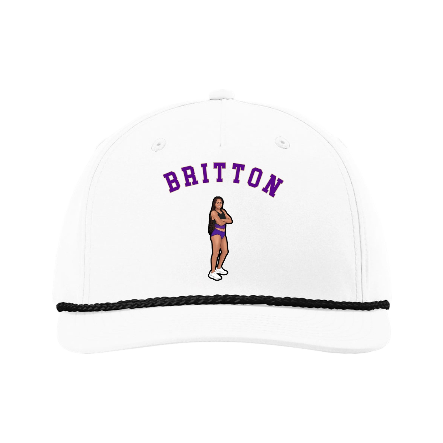 Five-Panel Classic Rope Cap — Shirsey Arch in White