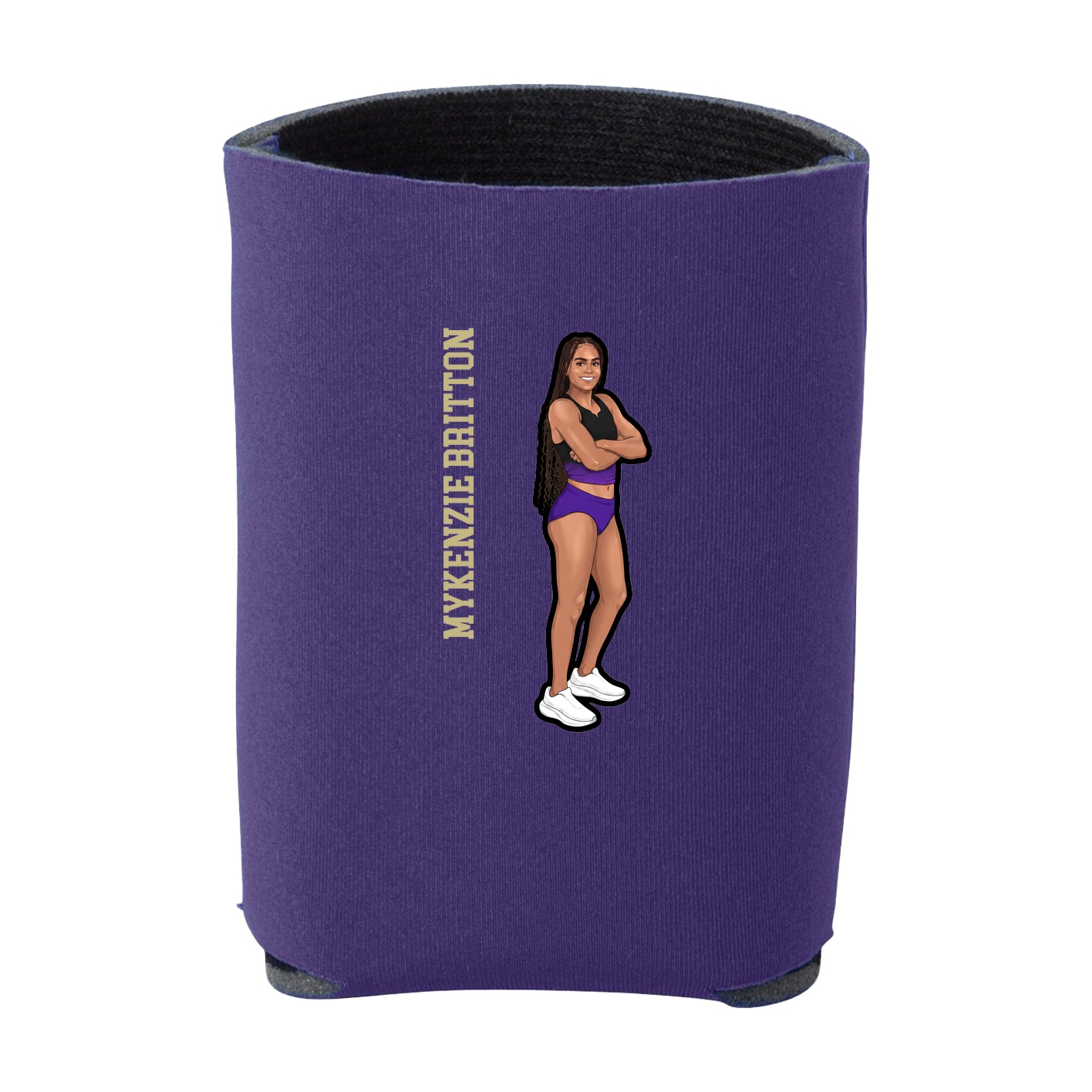 Can Holder — Name Vertical in Purple
