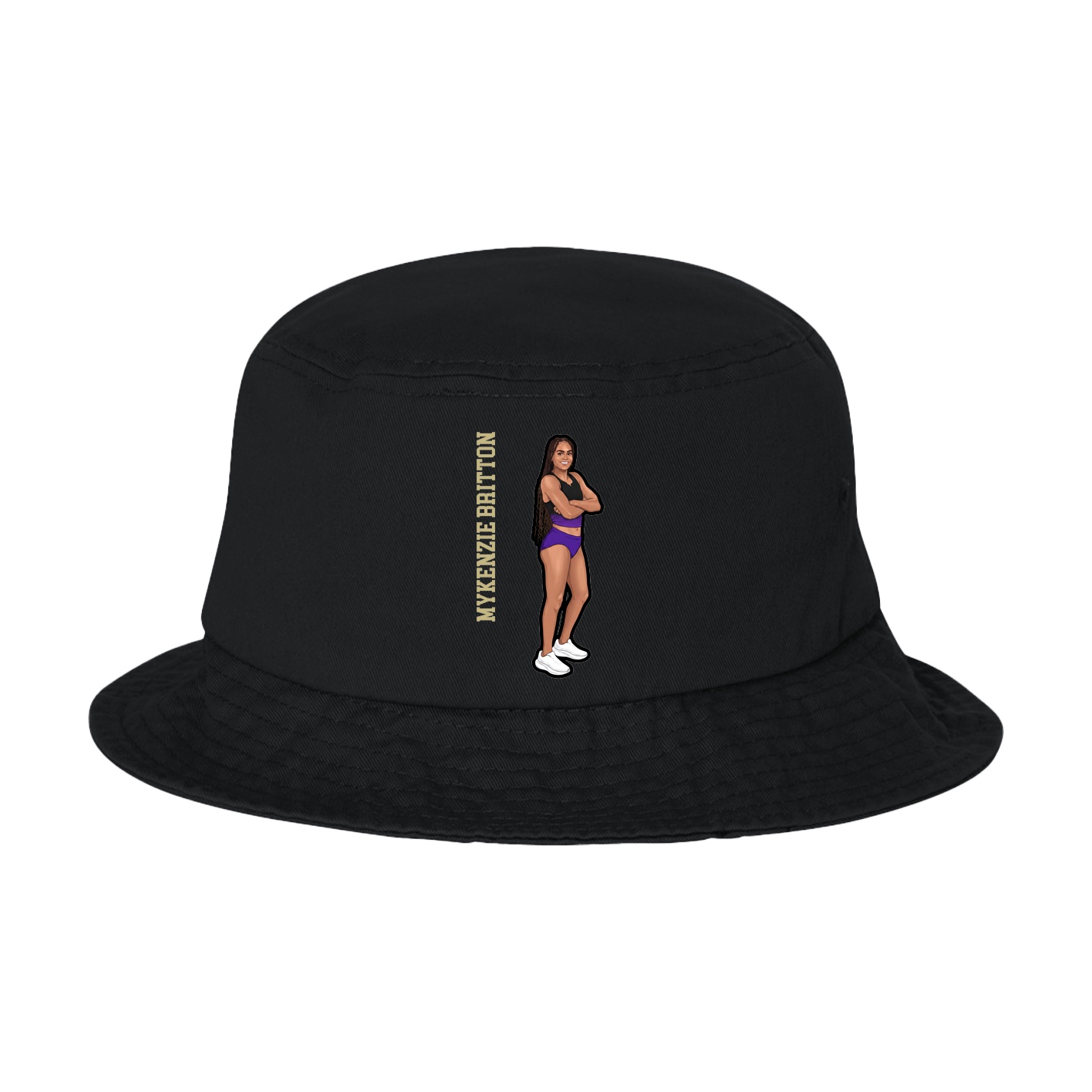 Bucket Cap — Name Vertical in Black