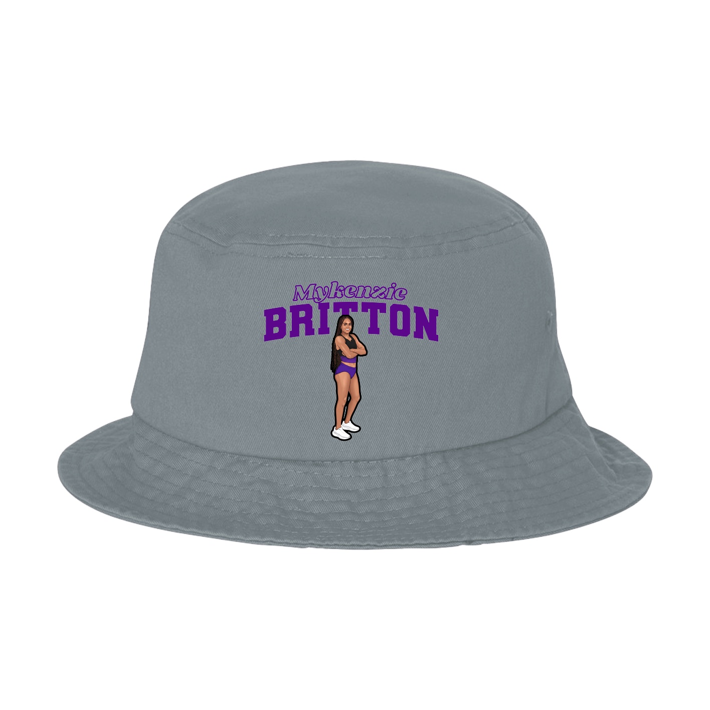 Bucket Cap — Name Arch in Grey