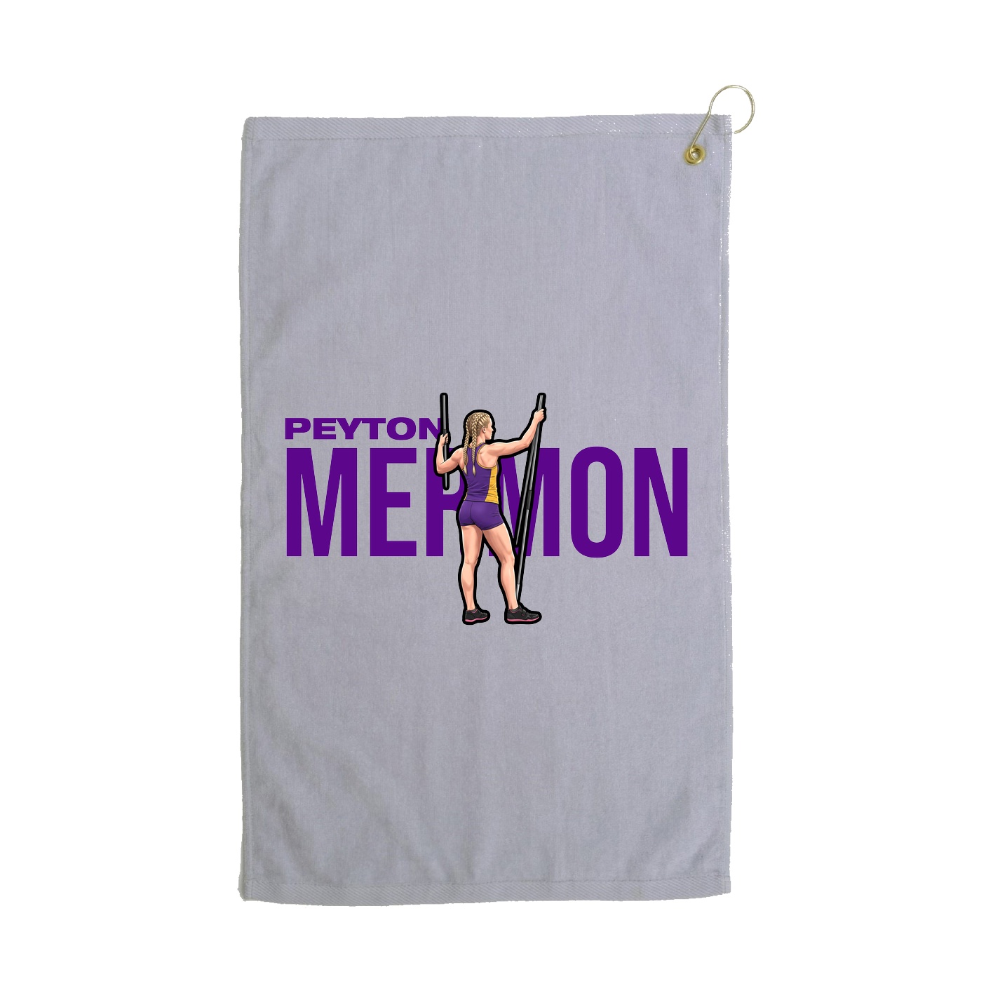 Golf Towel — Player Name in Grey