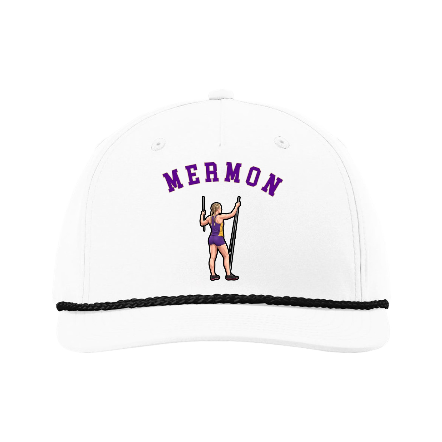 Five-Panel Classic Rope Cap — Shirsey Arch in White