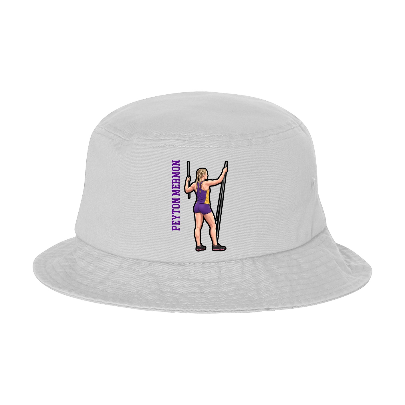 Bucket Cap — Name Vertical in White