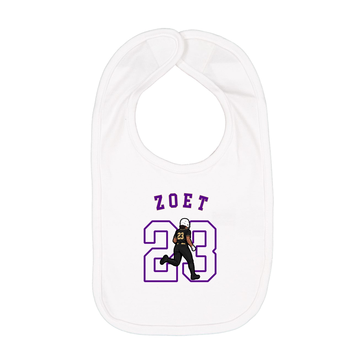 Infant Bib — Shirsey Arch in White