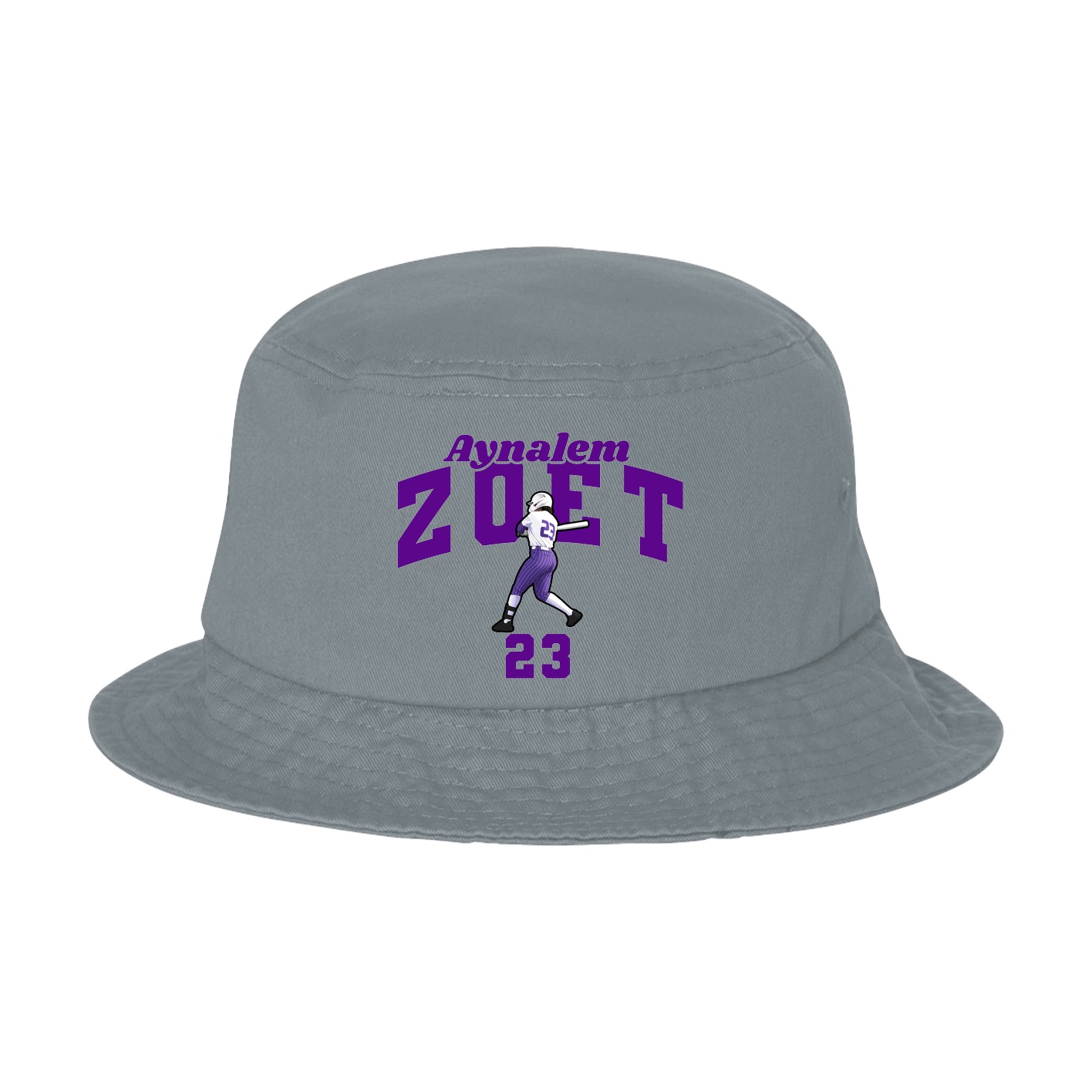 Bucket Cap — Signature Arch in Grey