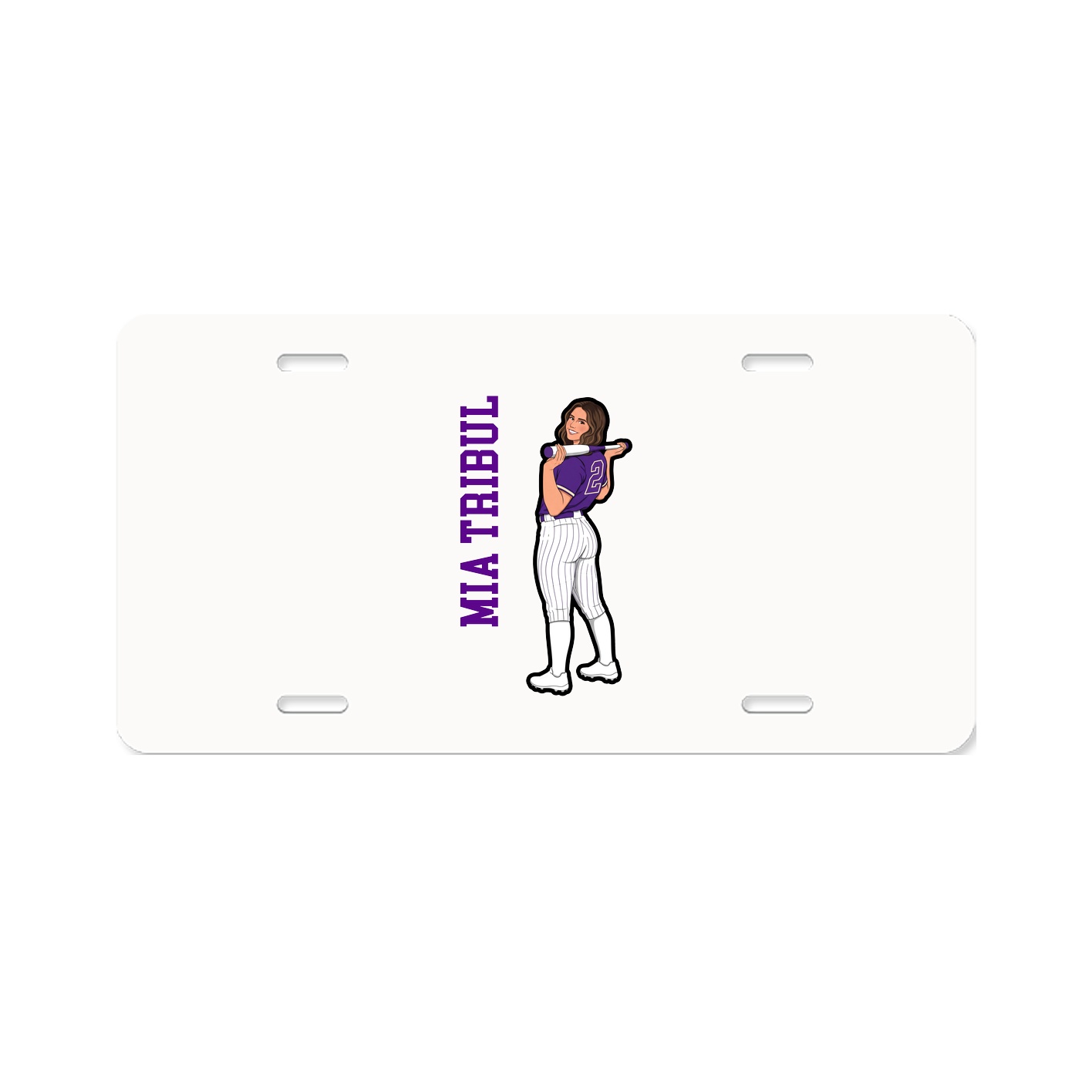 License Plate — Name Vertical in Classic