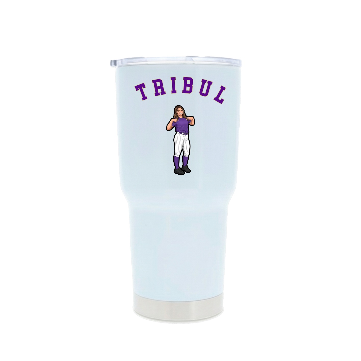 30oz Stainless Steel Tumbler — Shirsey Arch in White