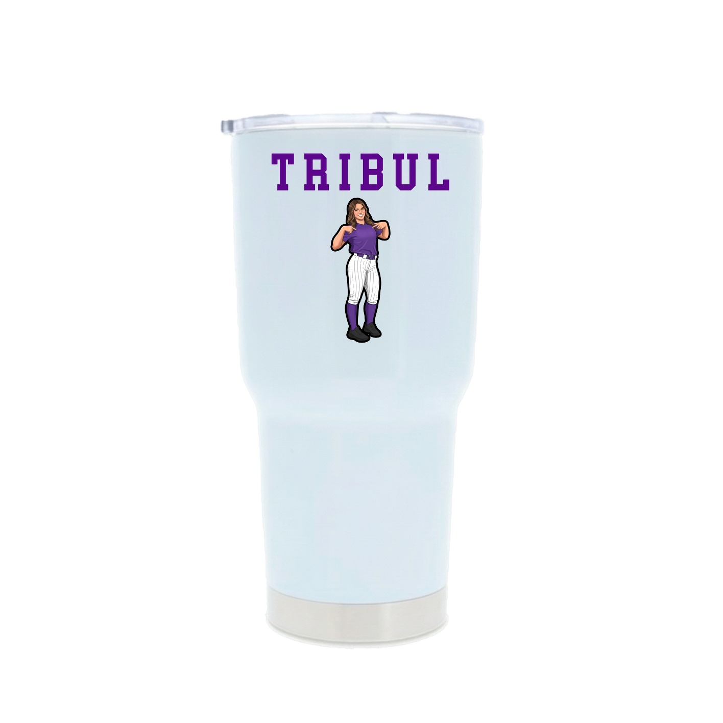 30oz Stainless Steel Tumbler — Shirsey in White