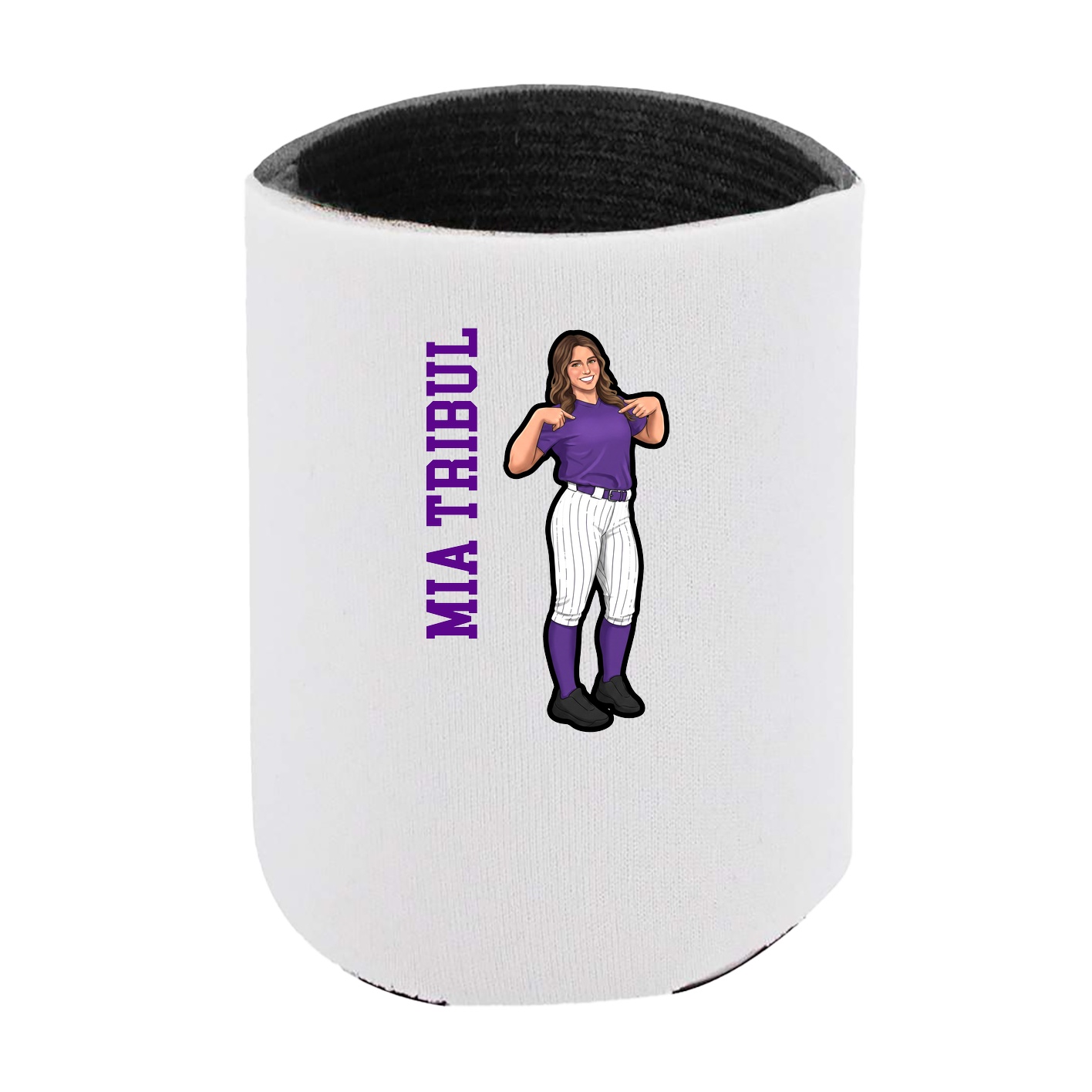 Can Holder — Name Vertical in White