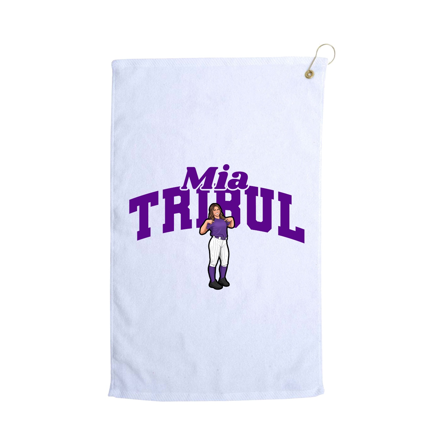 Golf Towel — Signature Arch in White