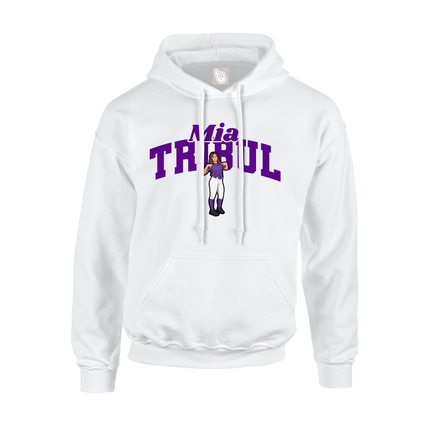Hoodie — Signature Arch in White