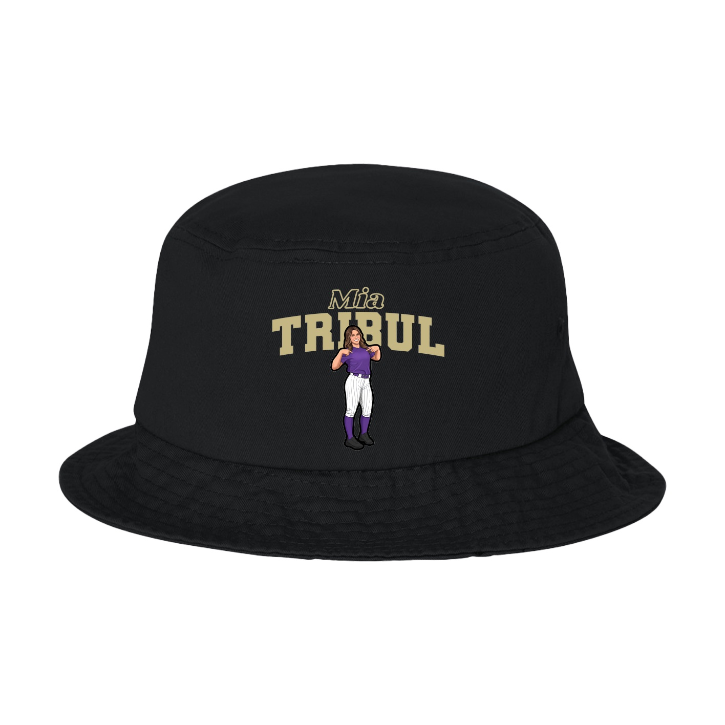Bucket Cap — Name Arch in Black