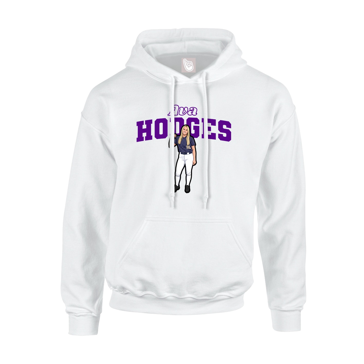 Hoodie — Name Arch in White