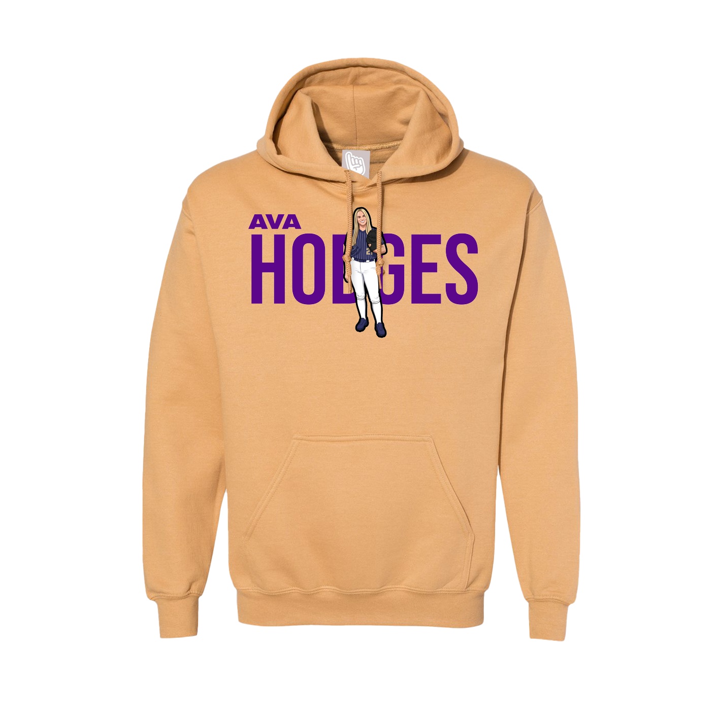 Hoodie — Player Name in Vegas Gold