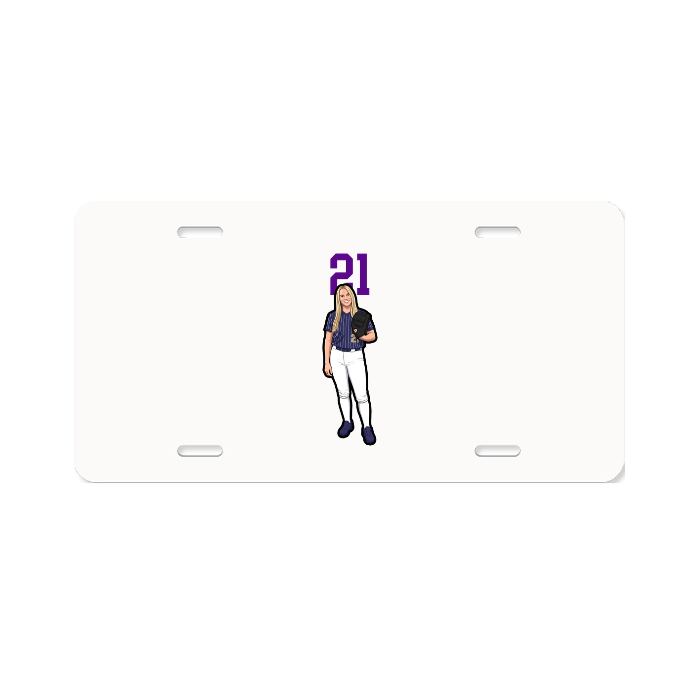License Plate — Number Top in Classic