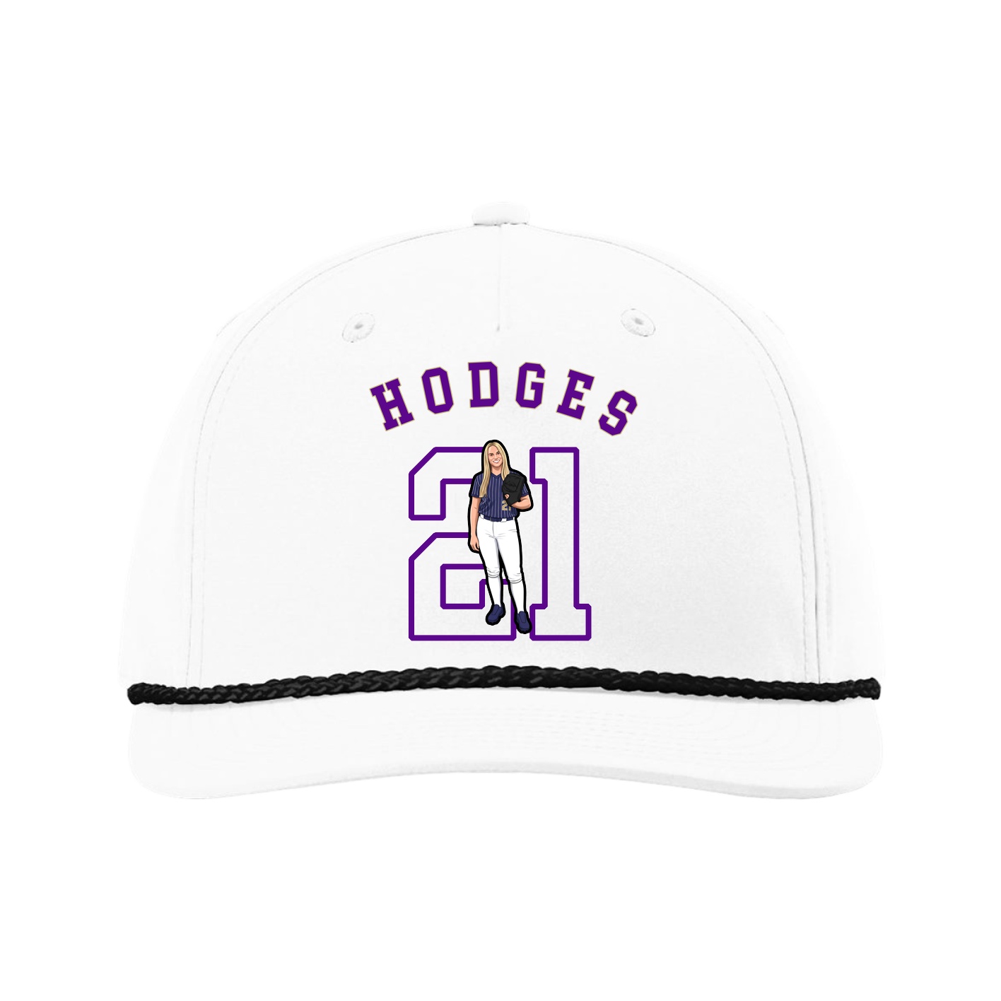 Five-Panel Classic Rope Cap — Shirsey Arch in White