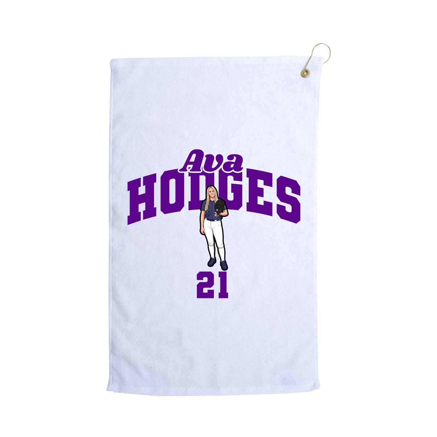 Golf Towel — Signature Arch in White