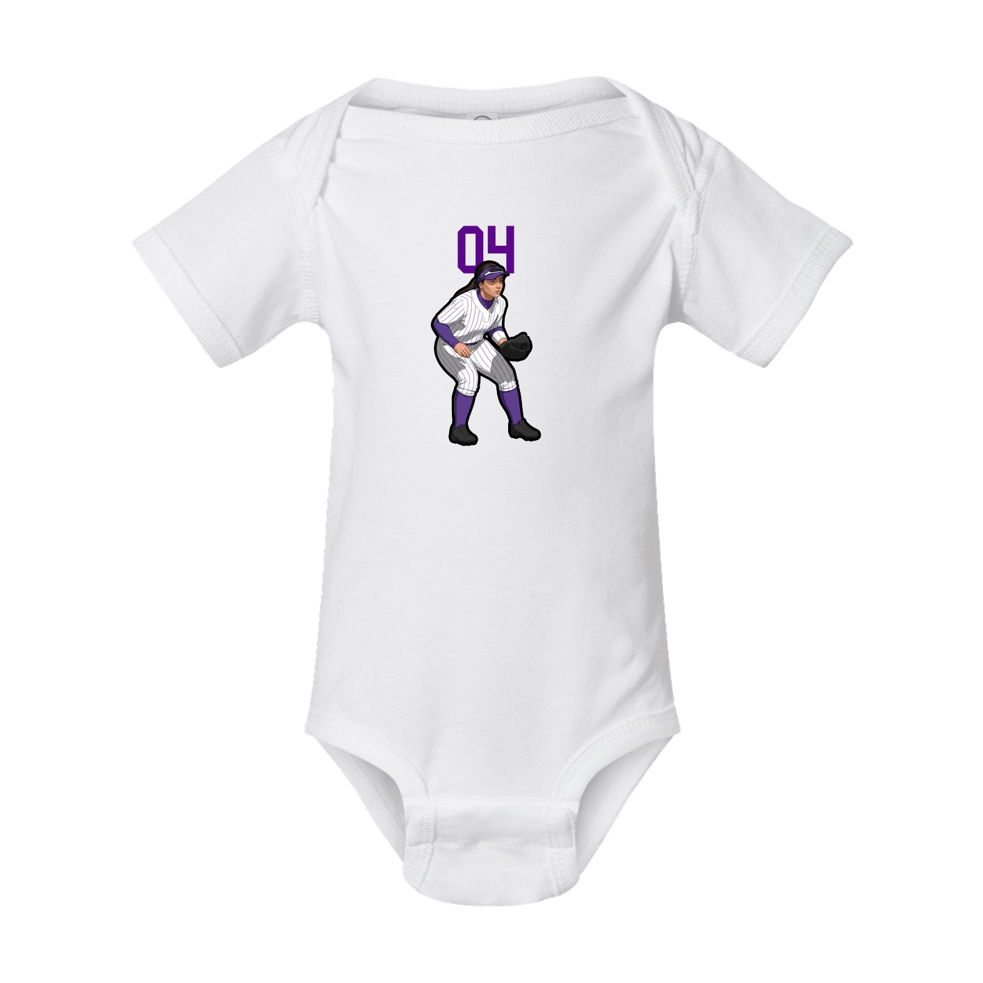 Baby Onesie — Number Top in White
