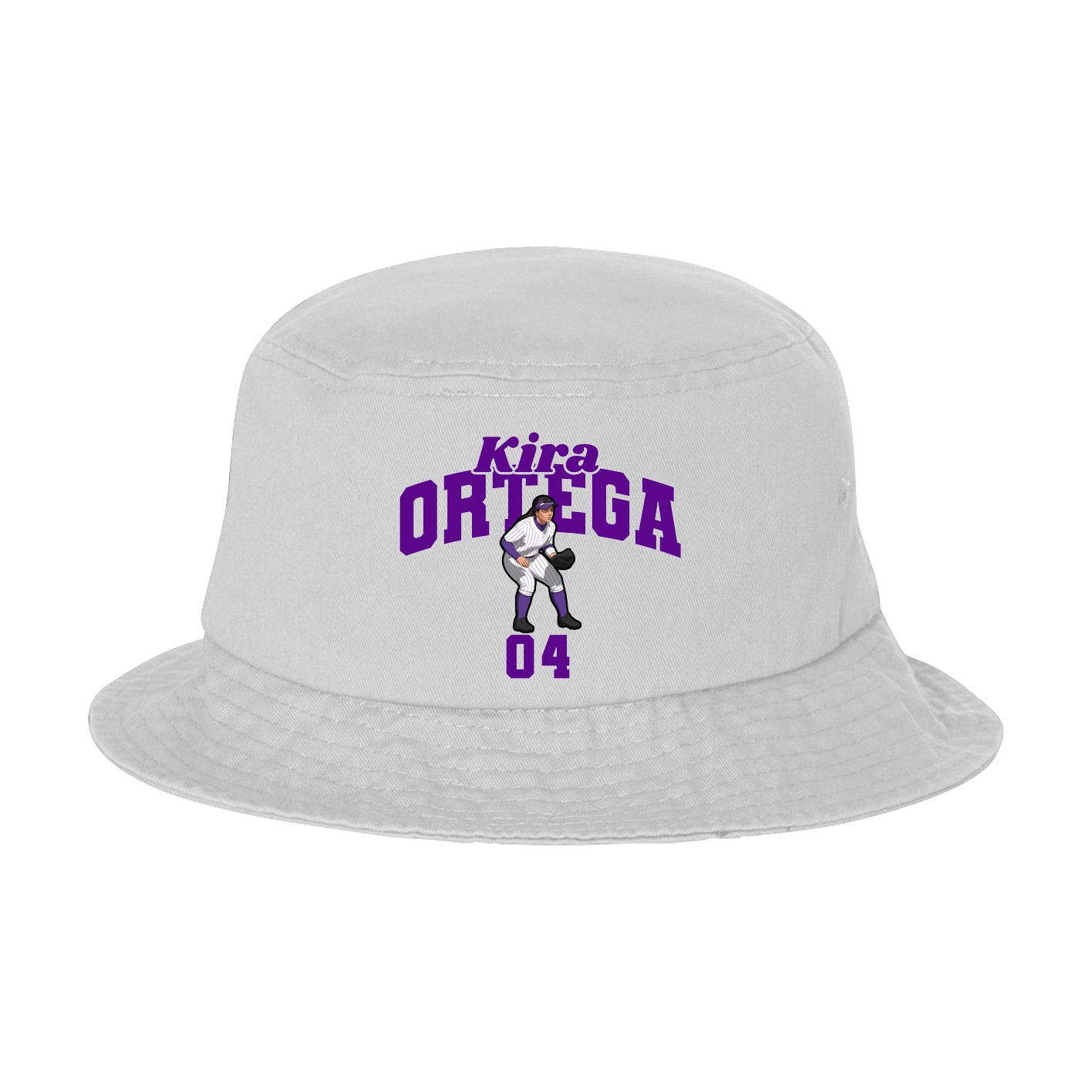 Bucket Cap — Signature Arch in White