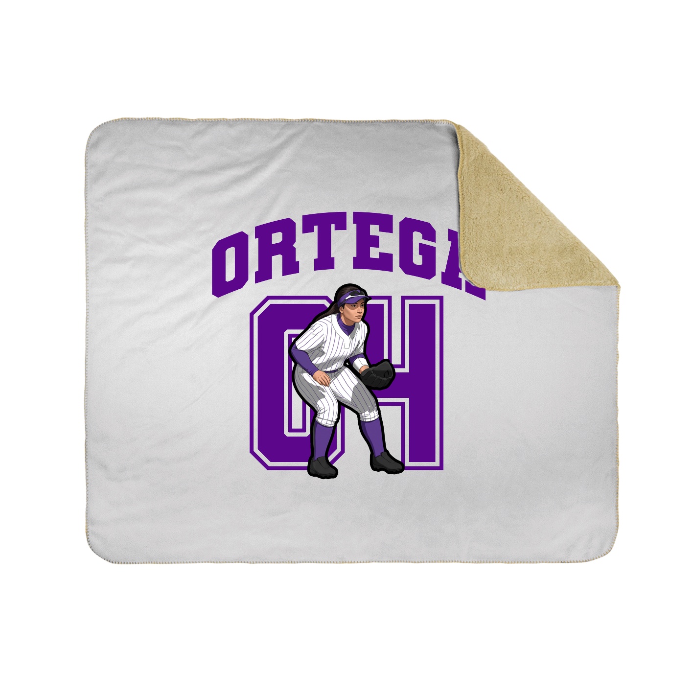 Throw Blanket — Number in White