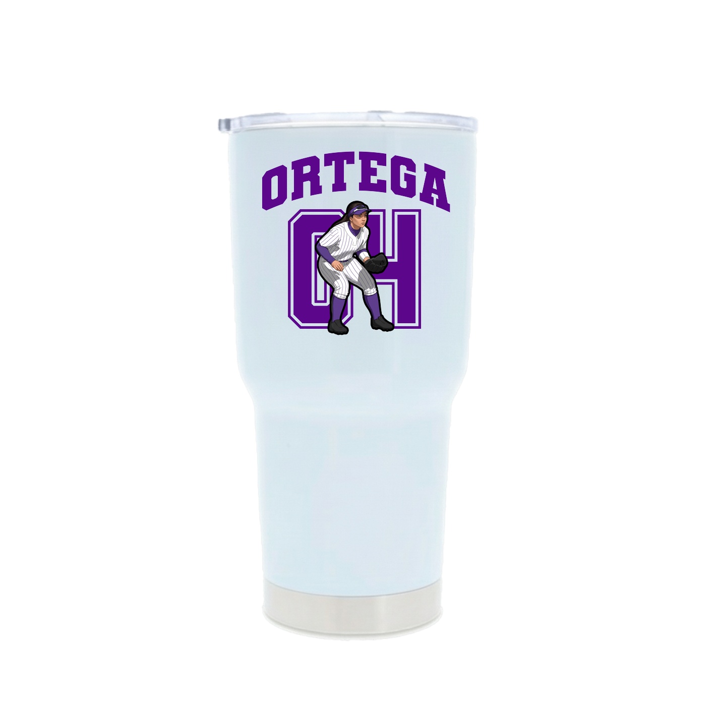 30oz Stainless Steel Tumbler — Number in White