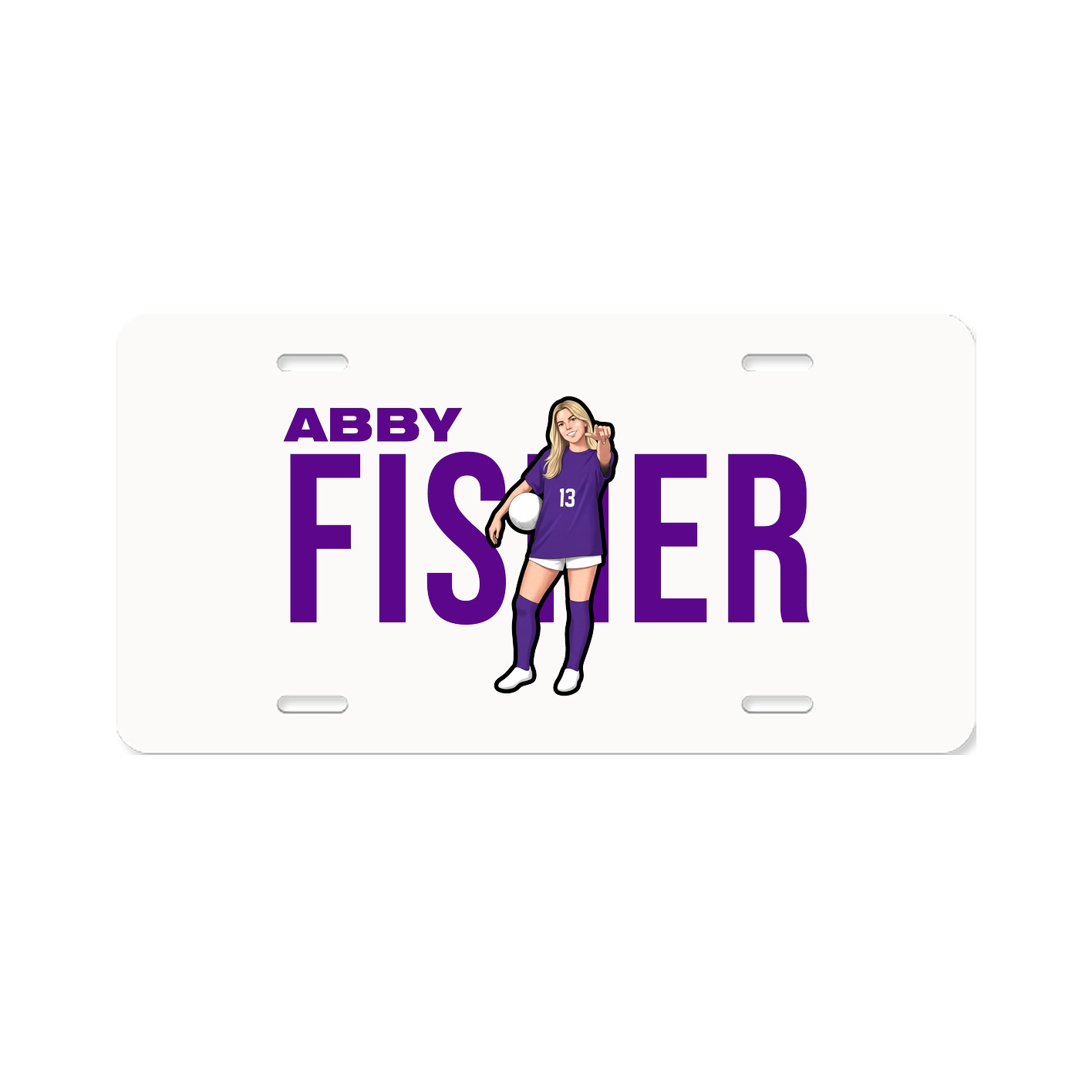 License Plate — Player Name in Classic