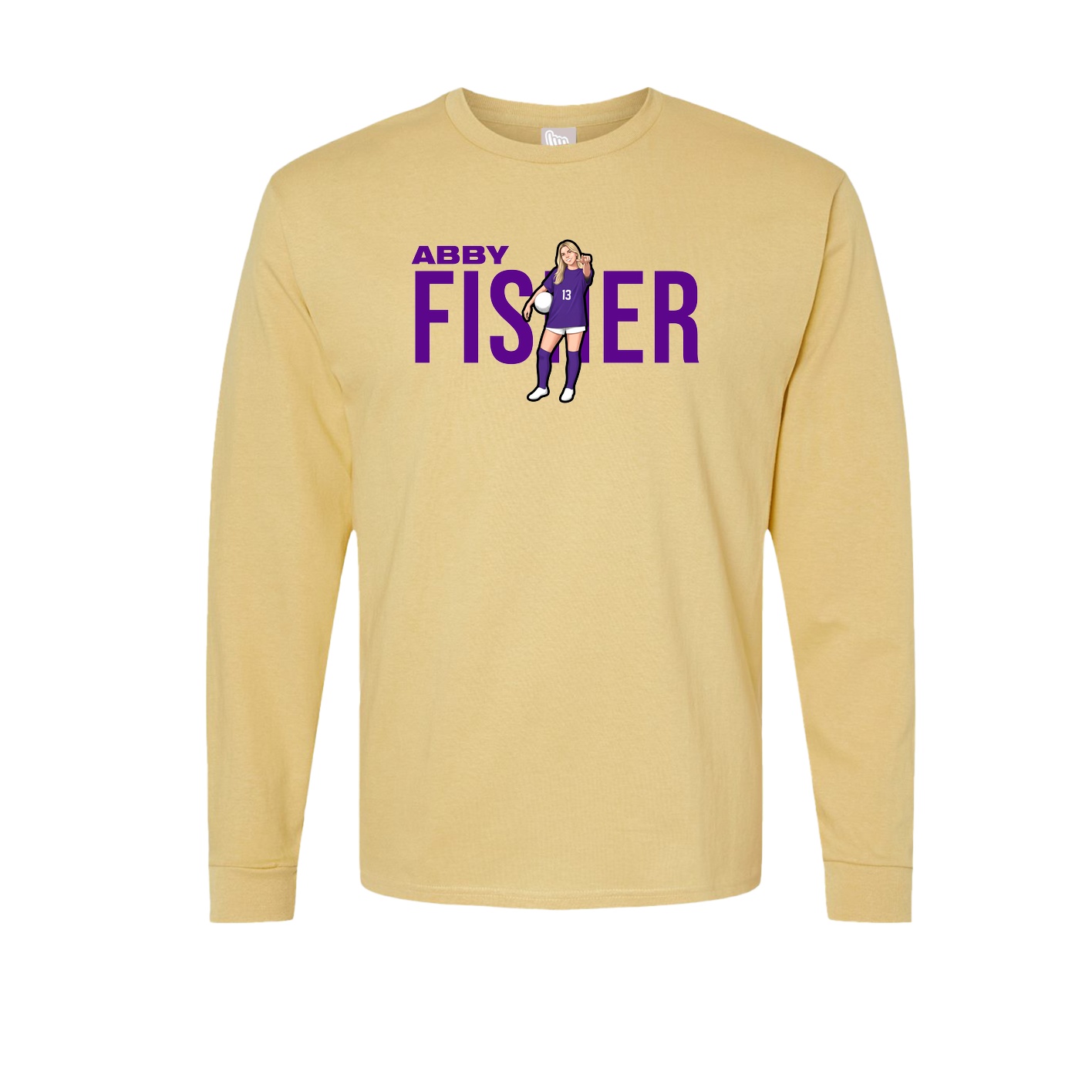 Long Sleeve Tee — Player Name in Vegas Gold