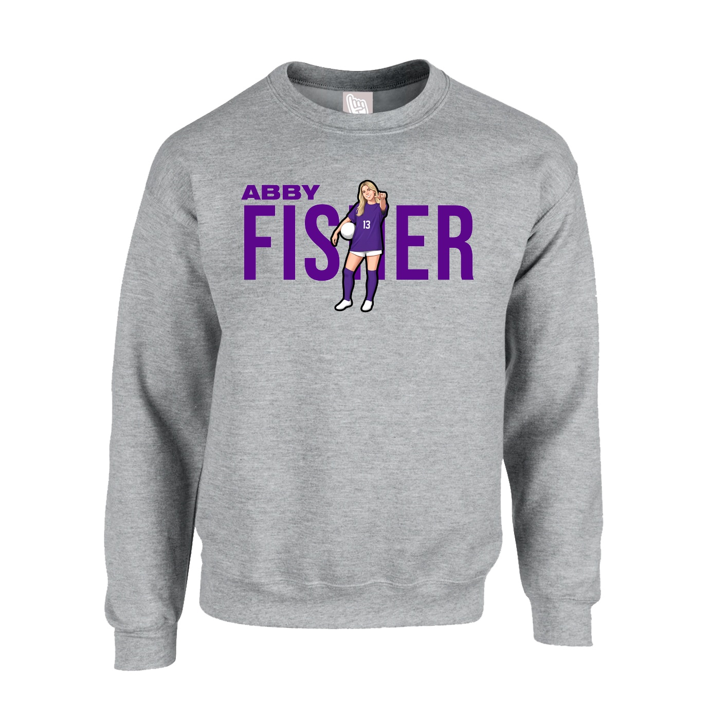 Fleece Crew — Player Name in Grey