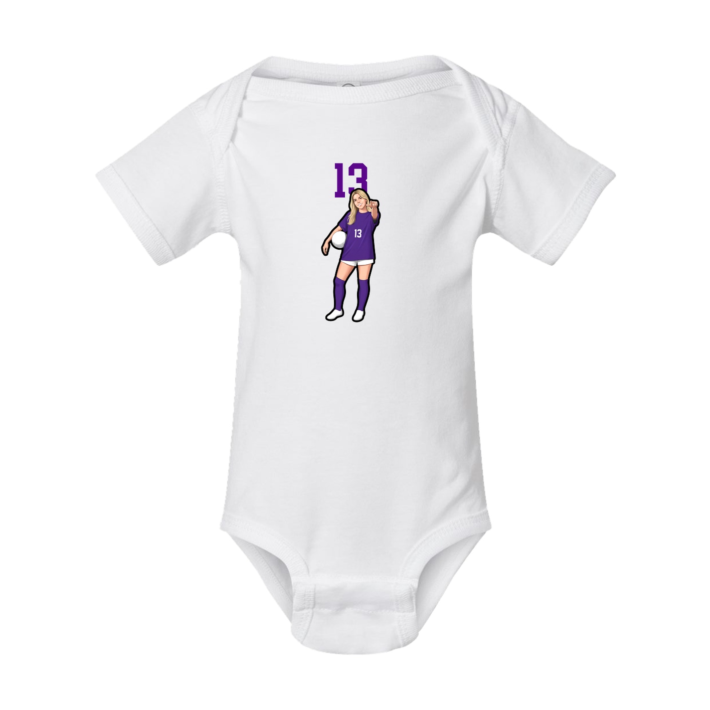 Baby Onesie — Number Top in White