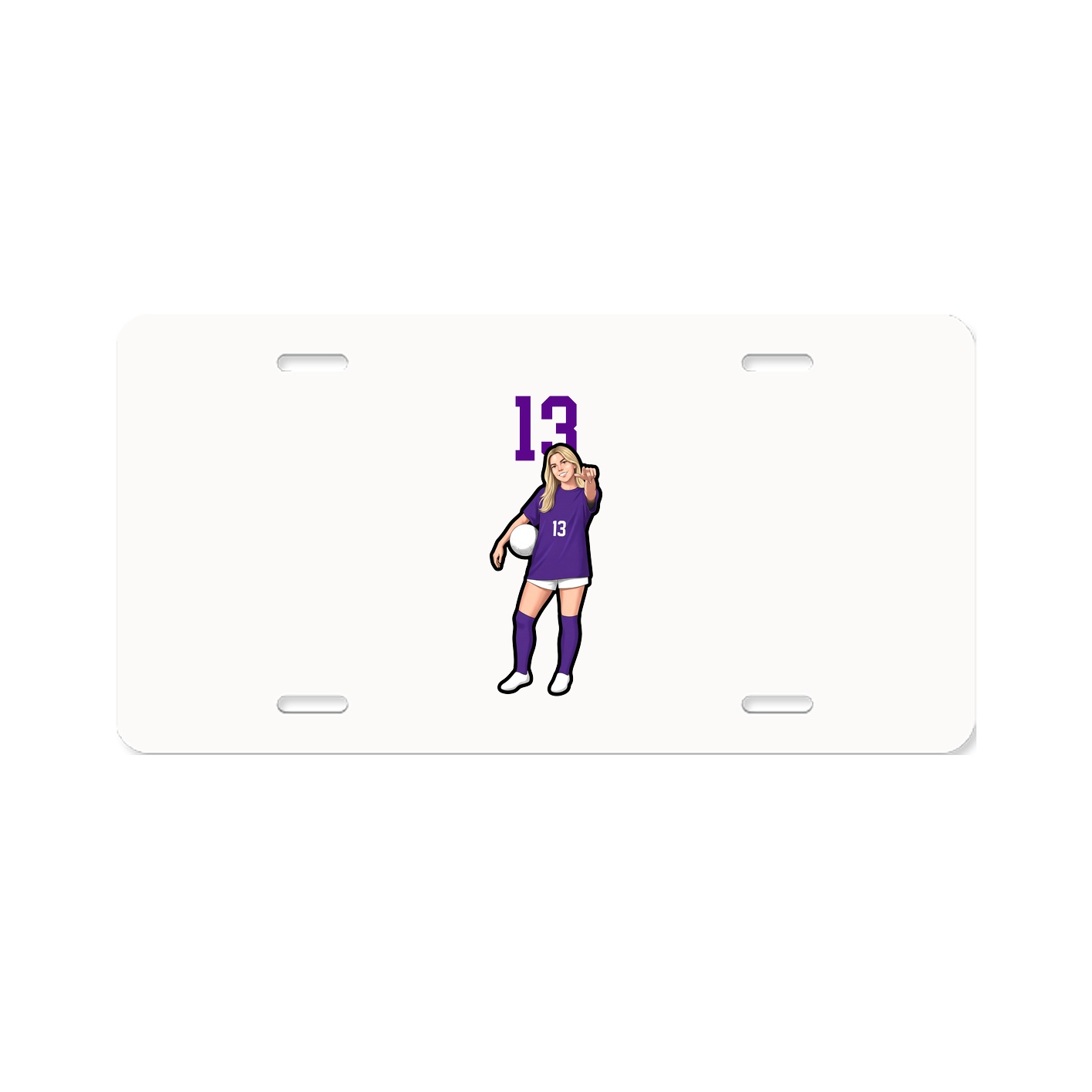 License Plate — Number Top in Classic
