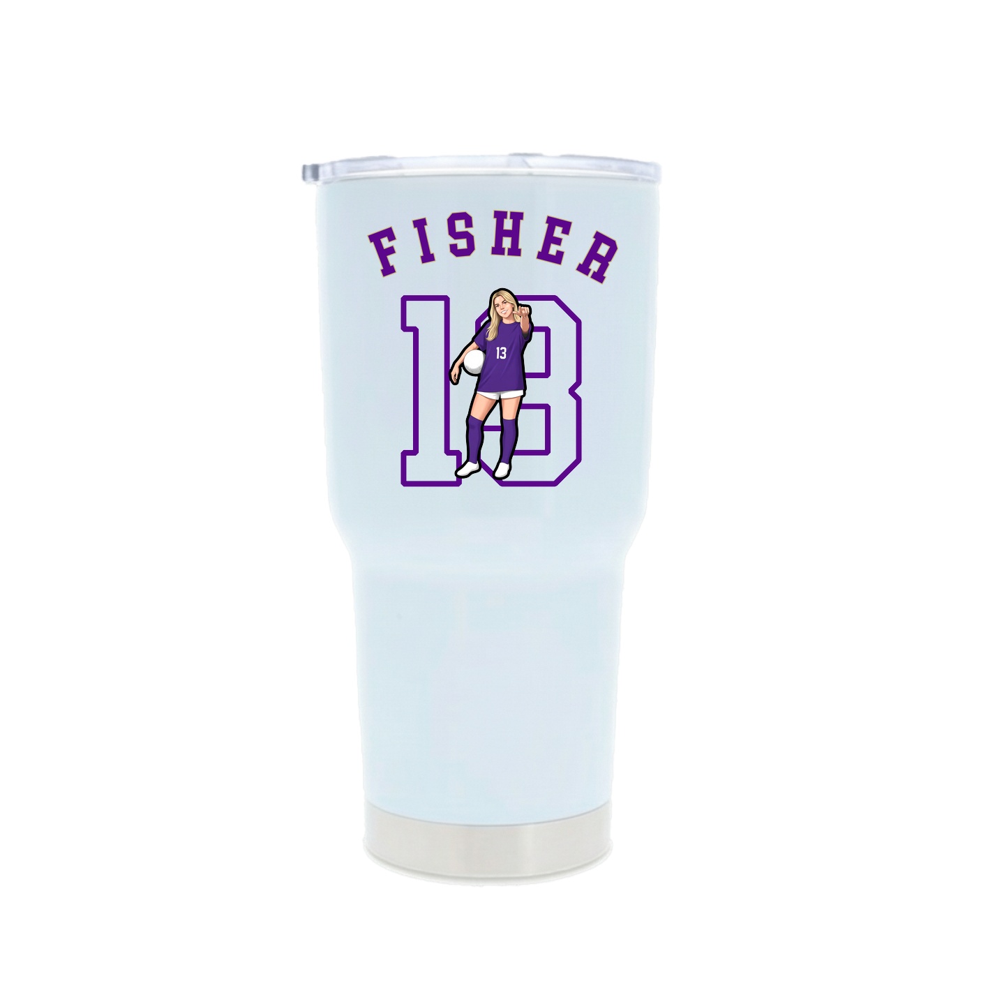 30oz Stainless Steel Tumbler — Shirsey Arch in White