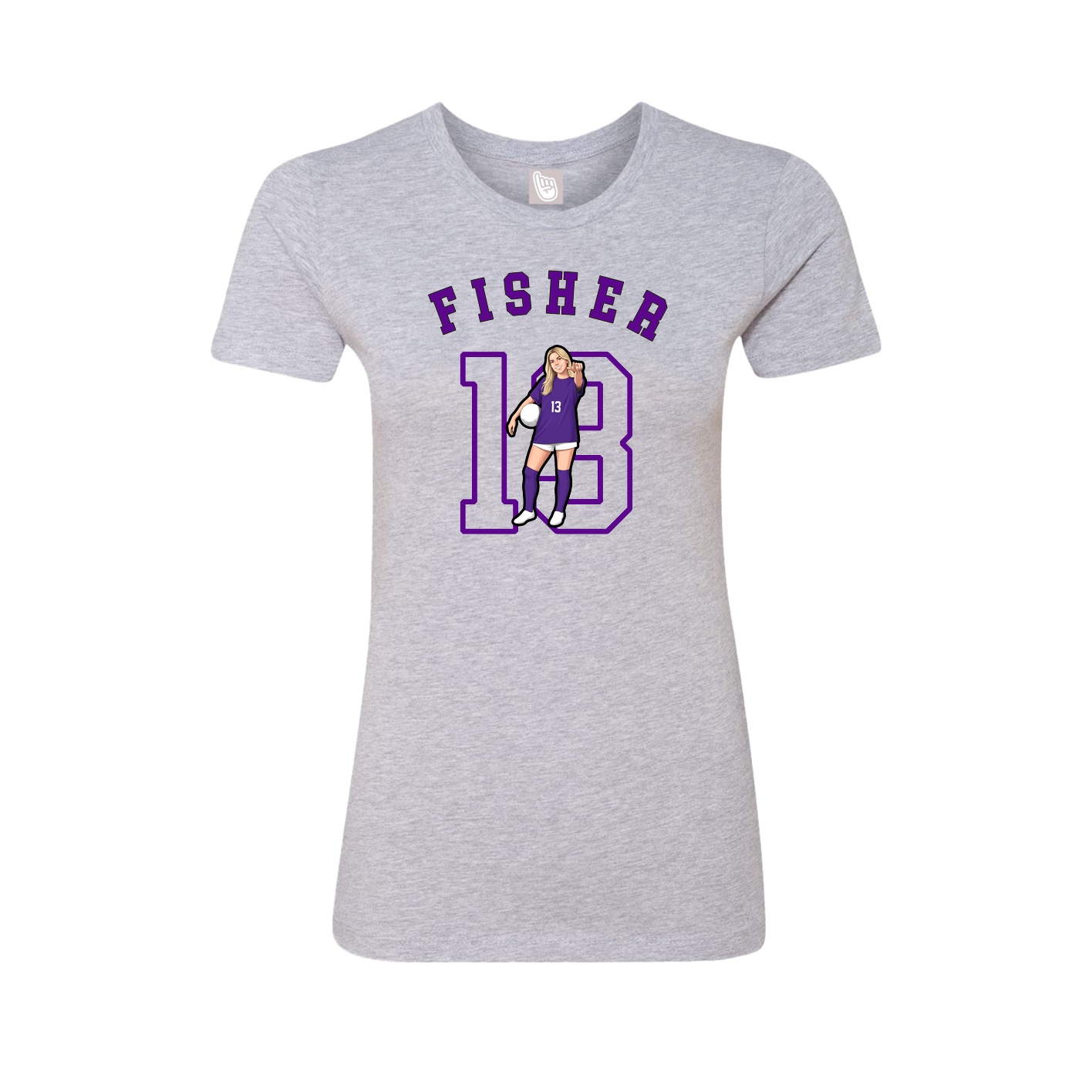 Fitted Women's Tee — Shirsey Arch in Grey