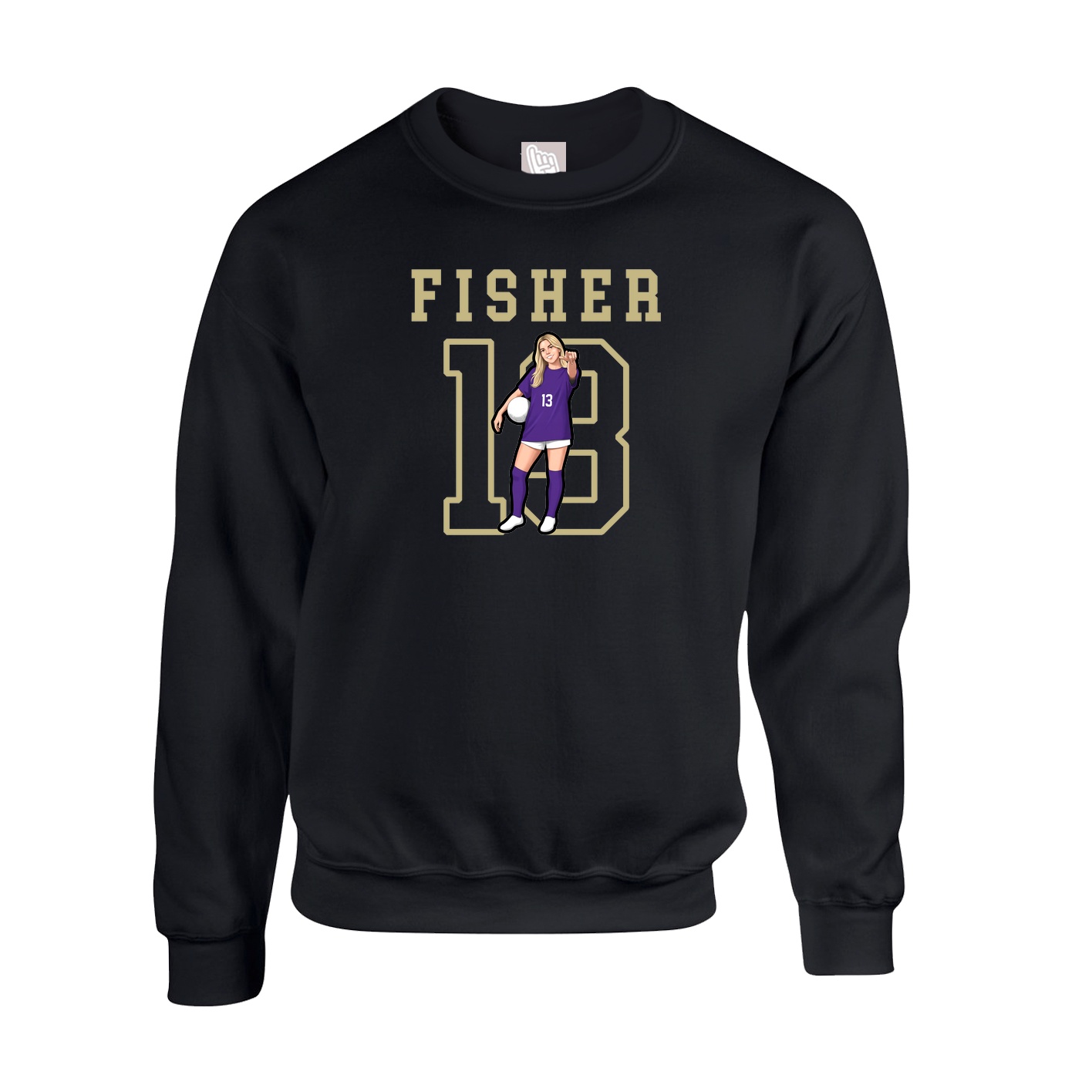 Fleece Crew — Shirsey in Black