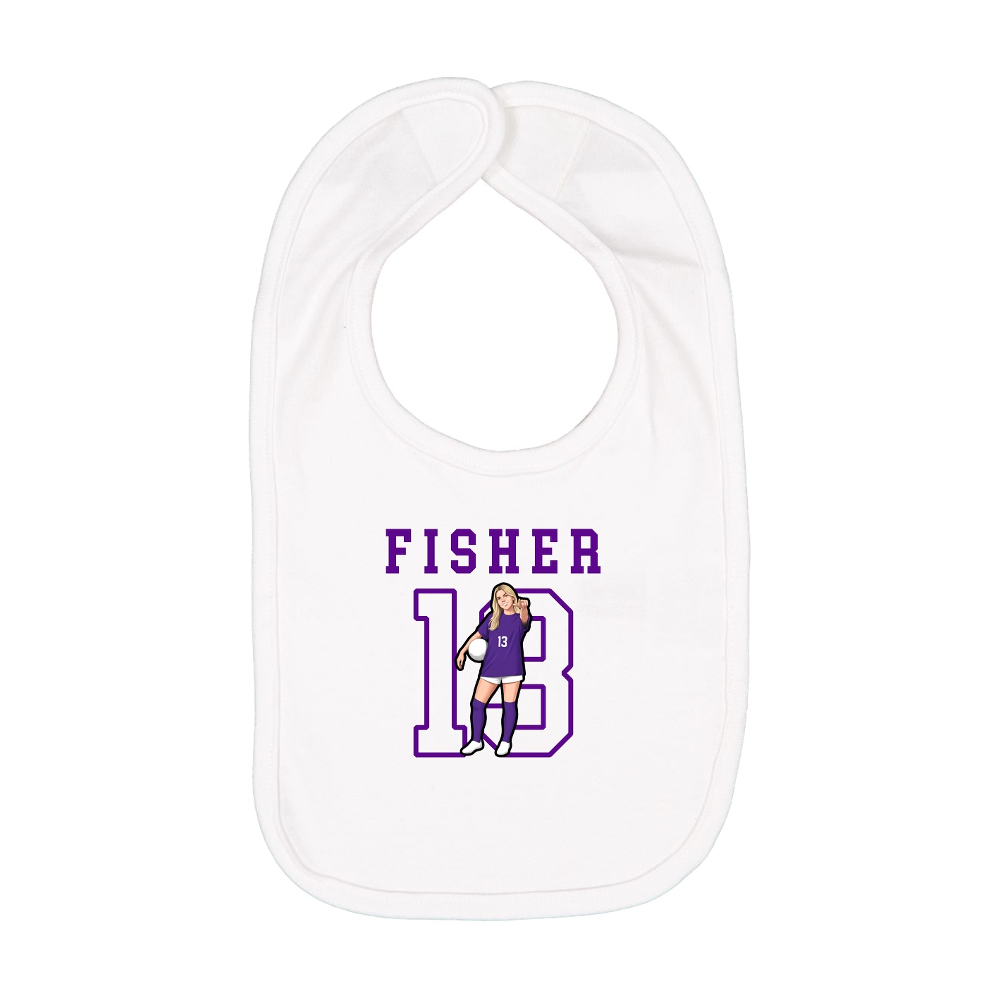 Infant Bib — Shirsey in White