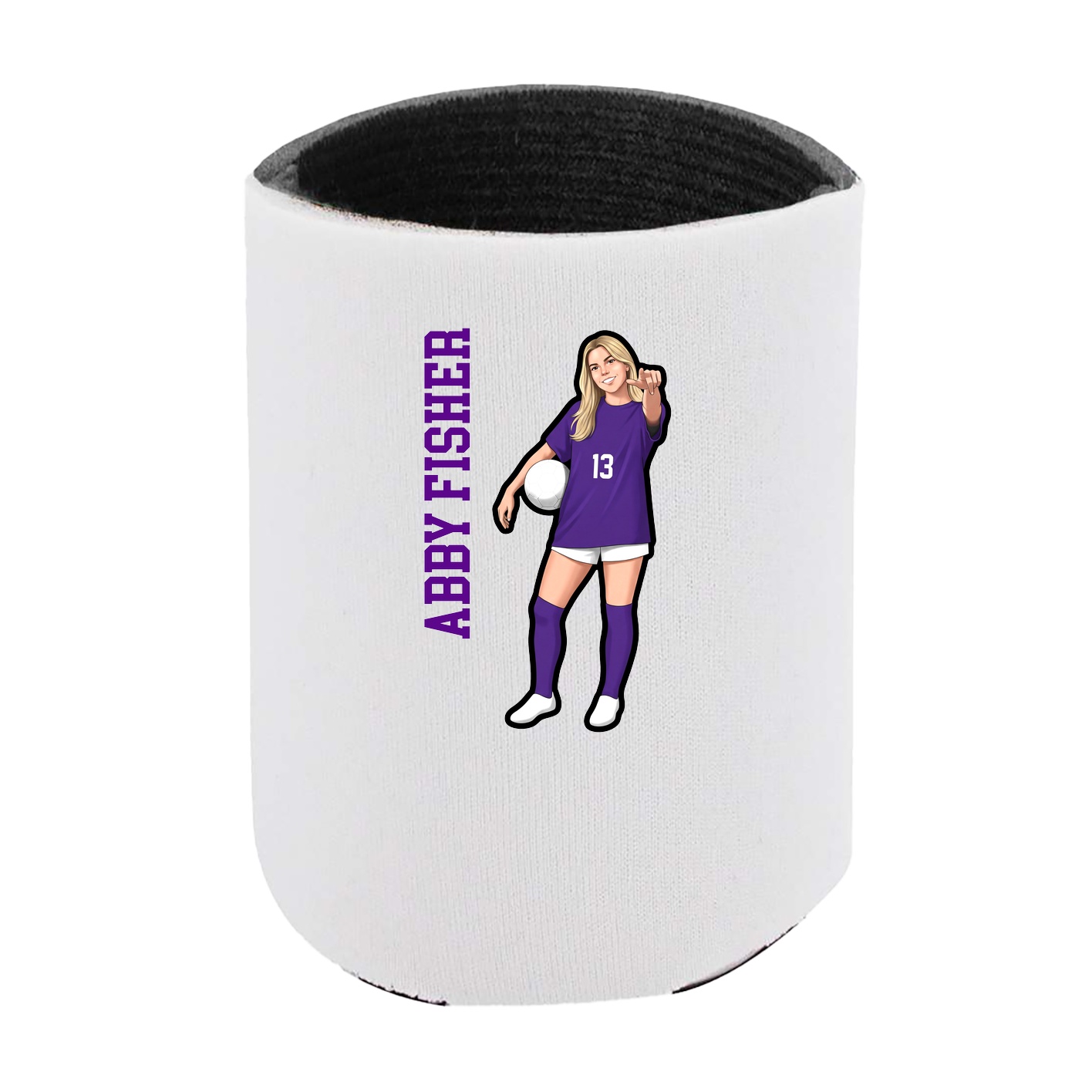 Can Holder — Name Vertical in White