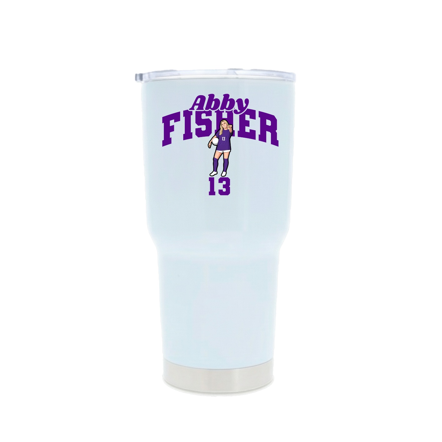 30oz Stainless Steel Tumbler — Signature Arch in White