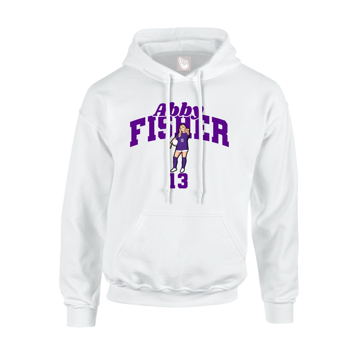 Youth Hoodie — Signature Arch in White