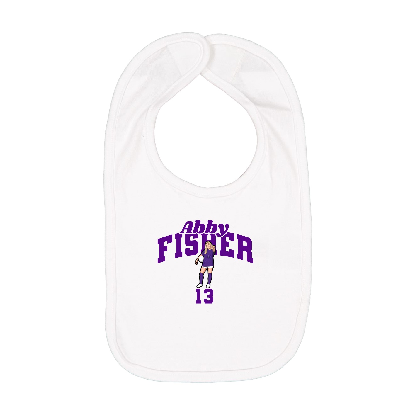 Infant Bib — Signature Arch in White