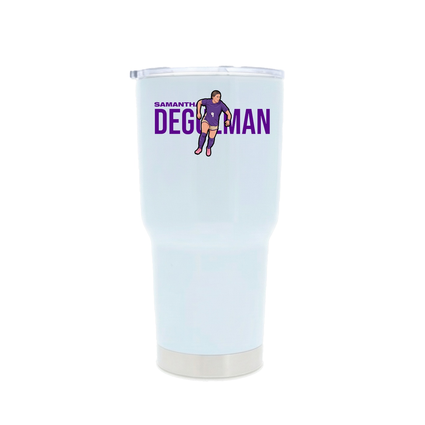 30oz Stainless Steel Tumbler — Player Name in White
