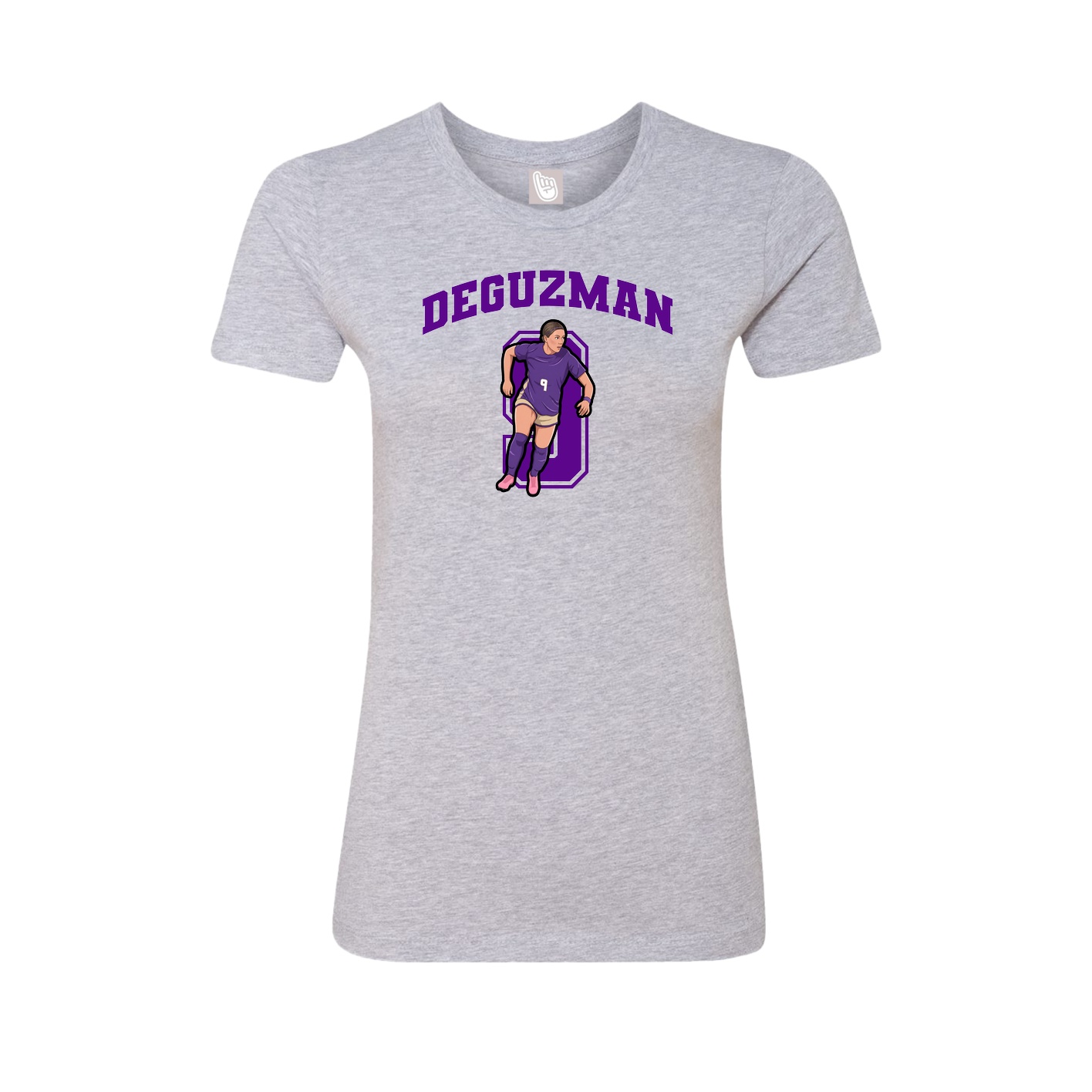 Fitted Women's Tee — Number in Grey