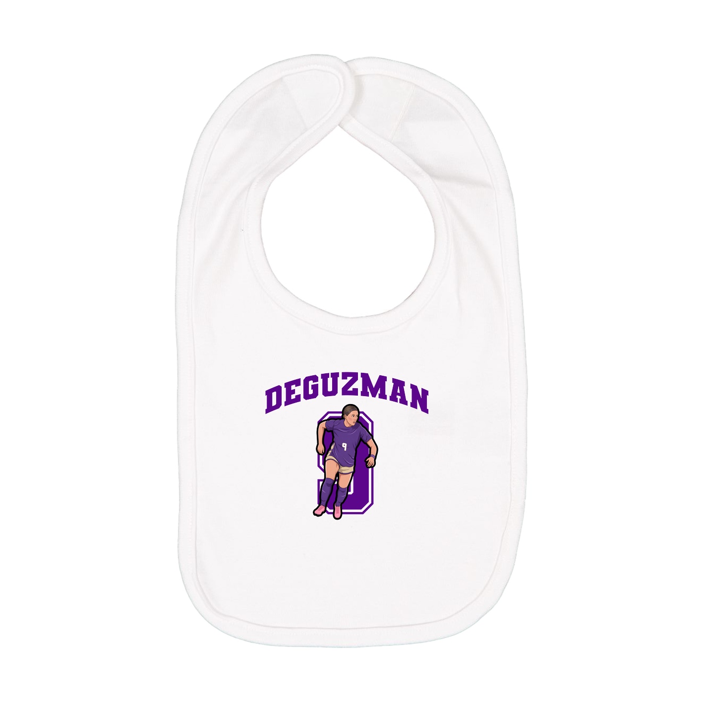 Infant Bib — Number in White