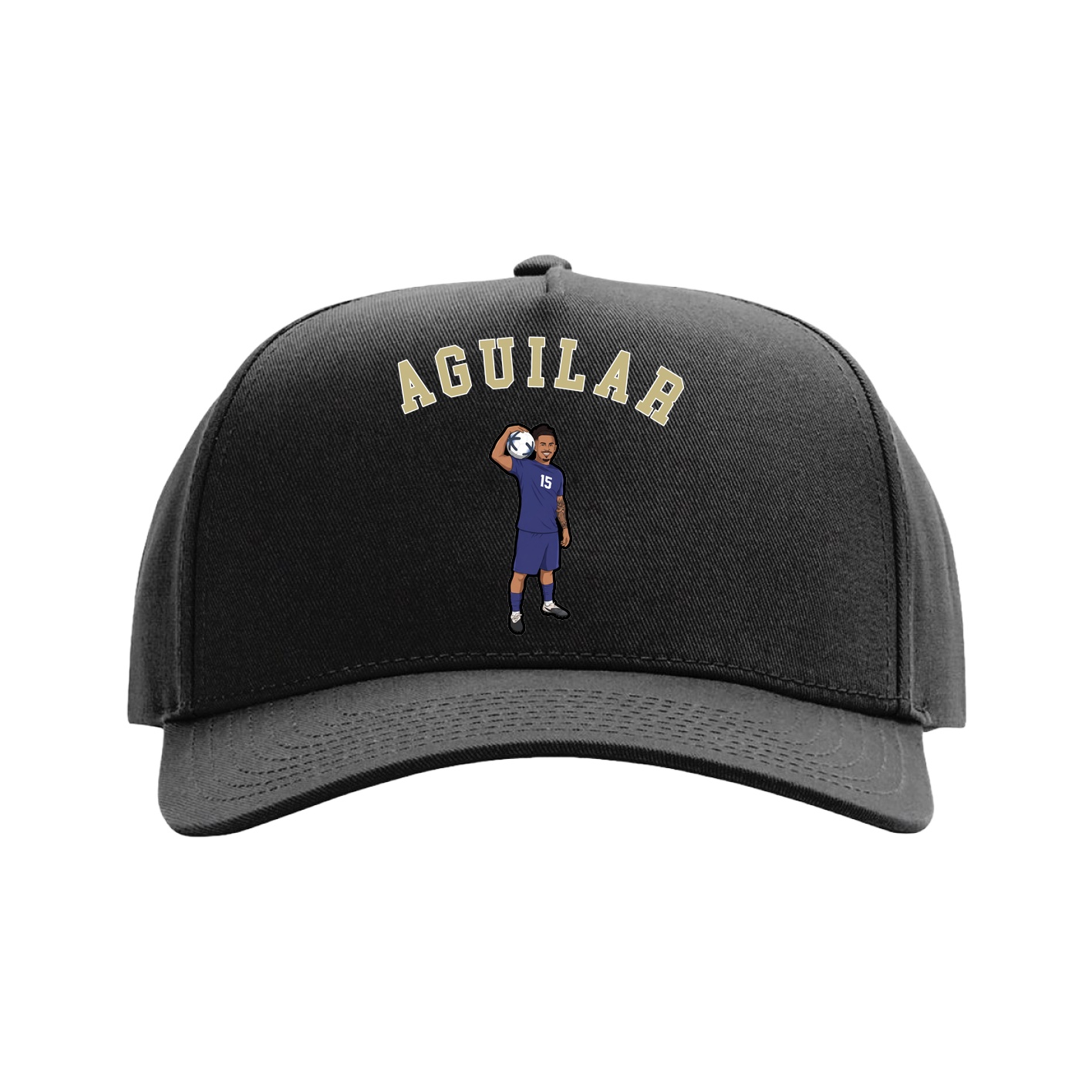 Full Fabric Five-Panel Champ Cap — Shirsey Arch in Black