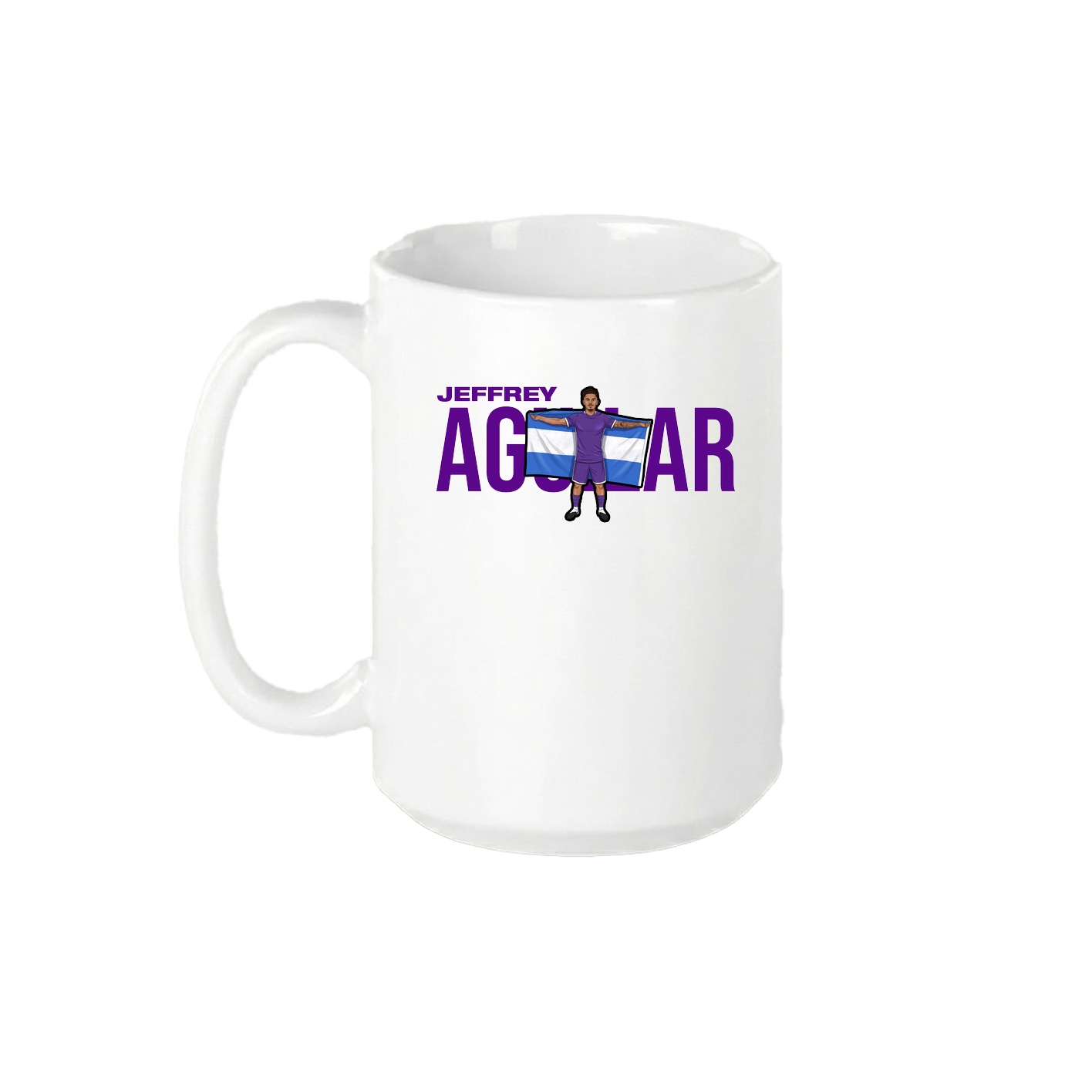 15oz Coffee Mug — Player Name in White