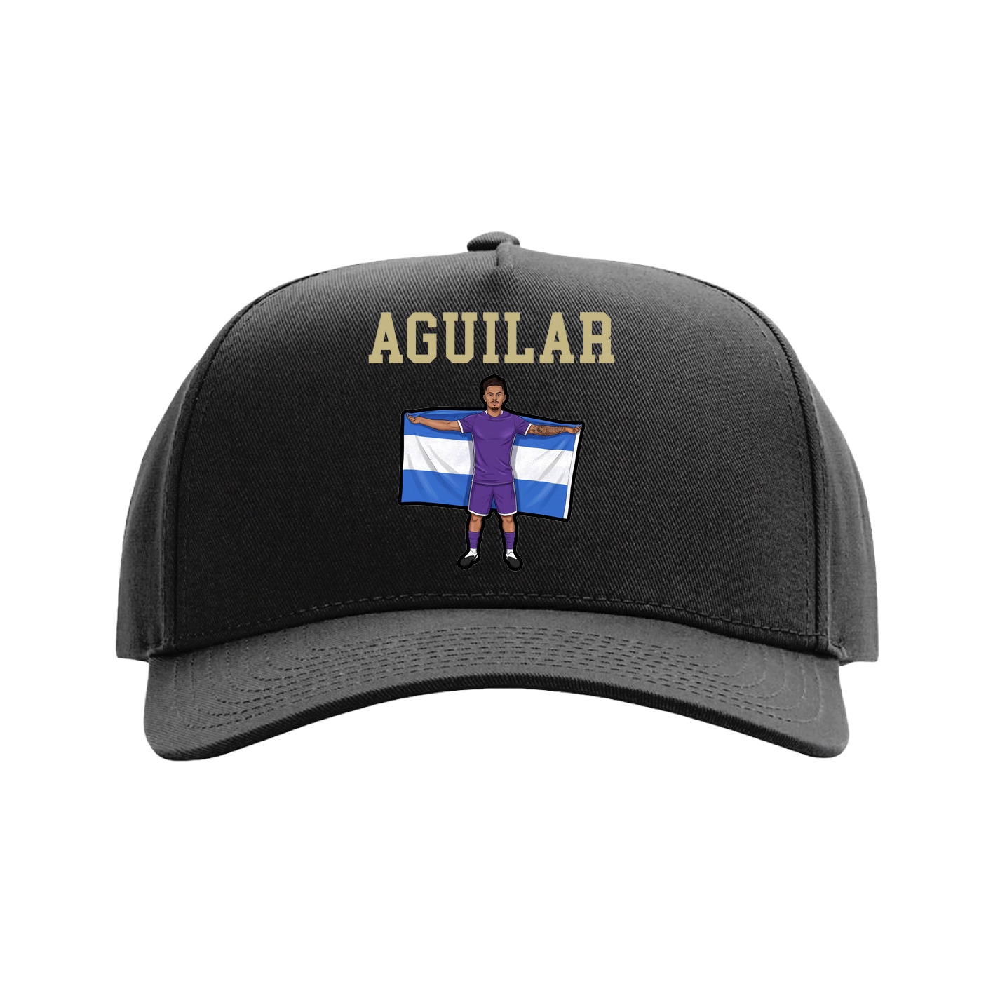 Full Fabric Five-Panel Champ Cap — Shirsey in Black