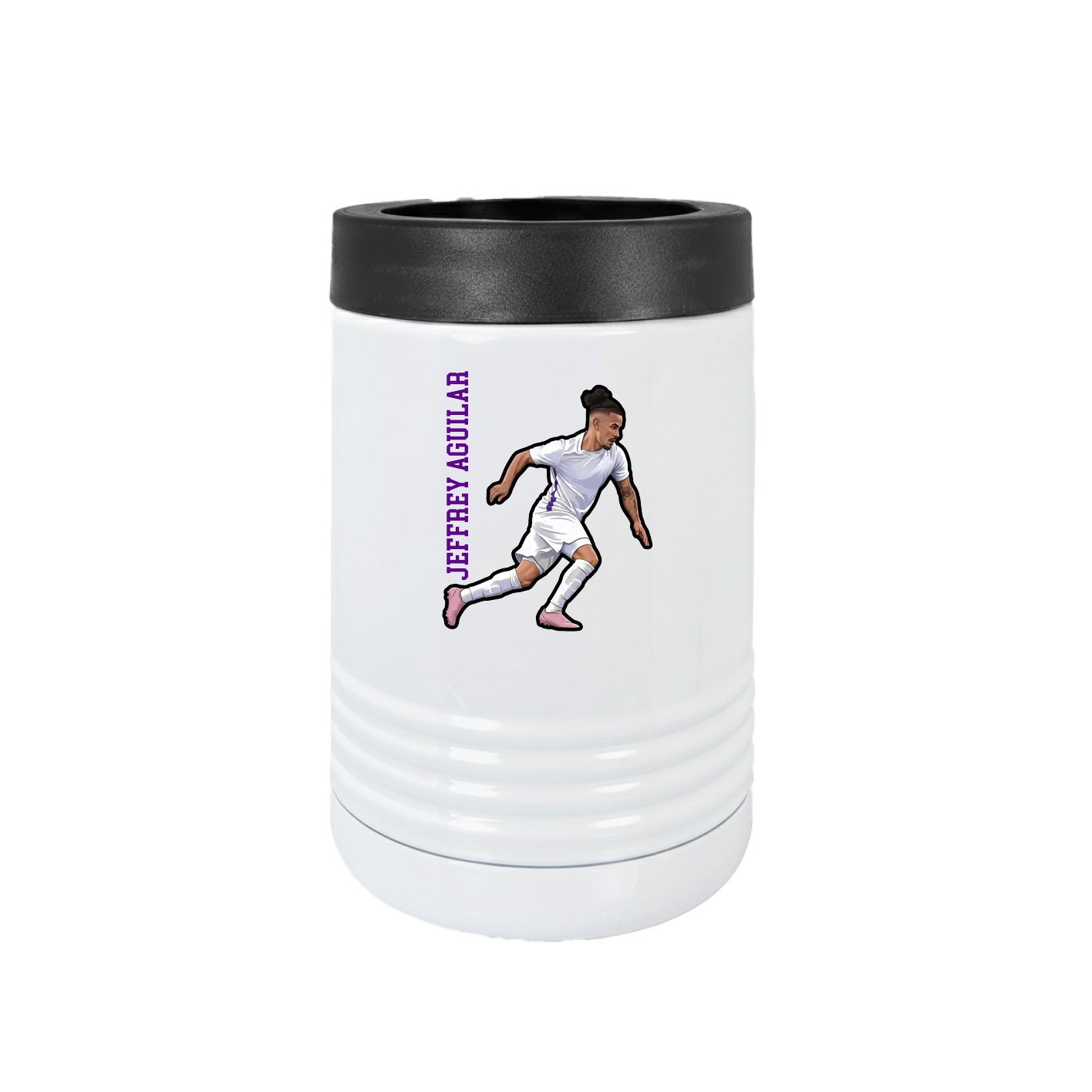Beverage Holder — Name Vertical in White