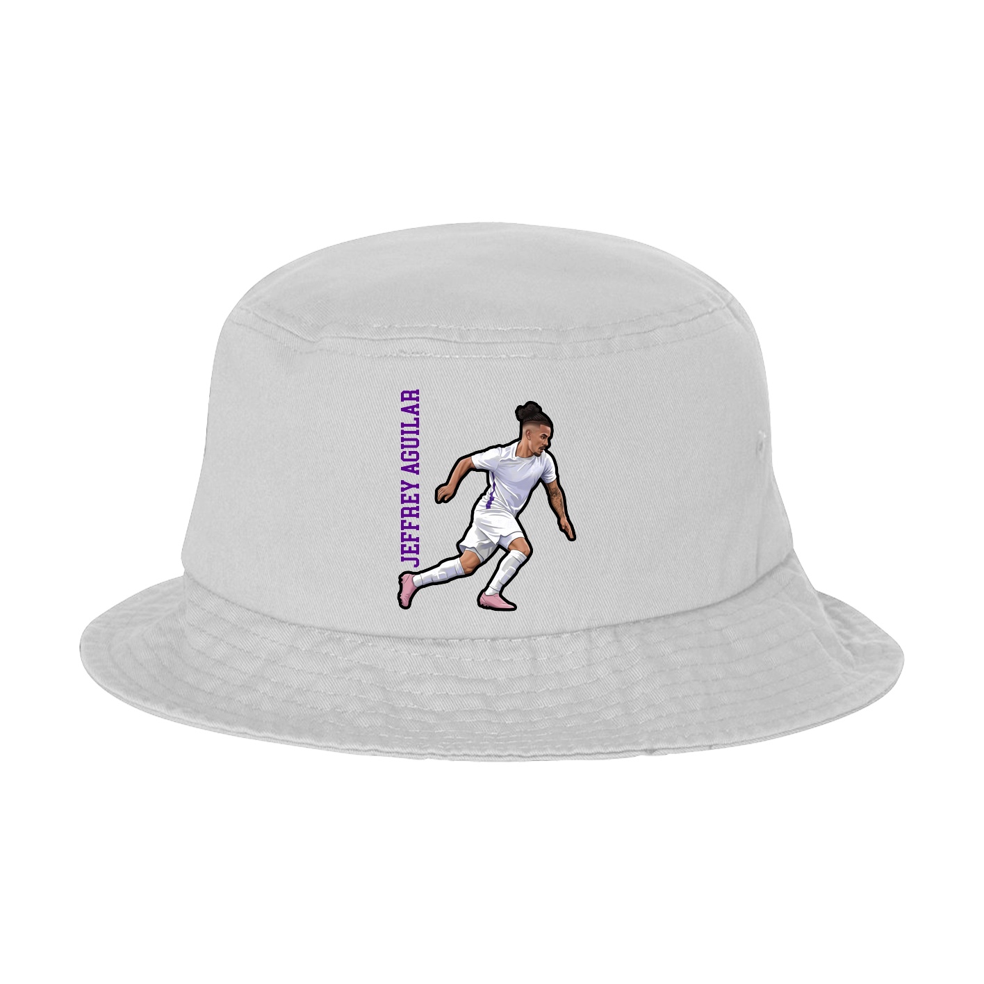 Bucket Cap — Name Vertical in White