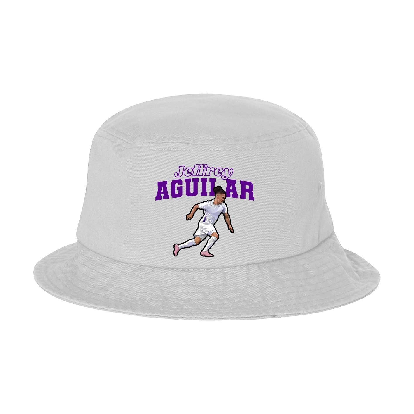 Bucket Cap — Name Arch in White