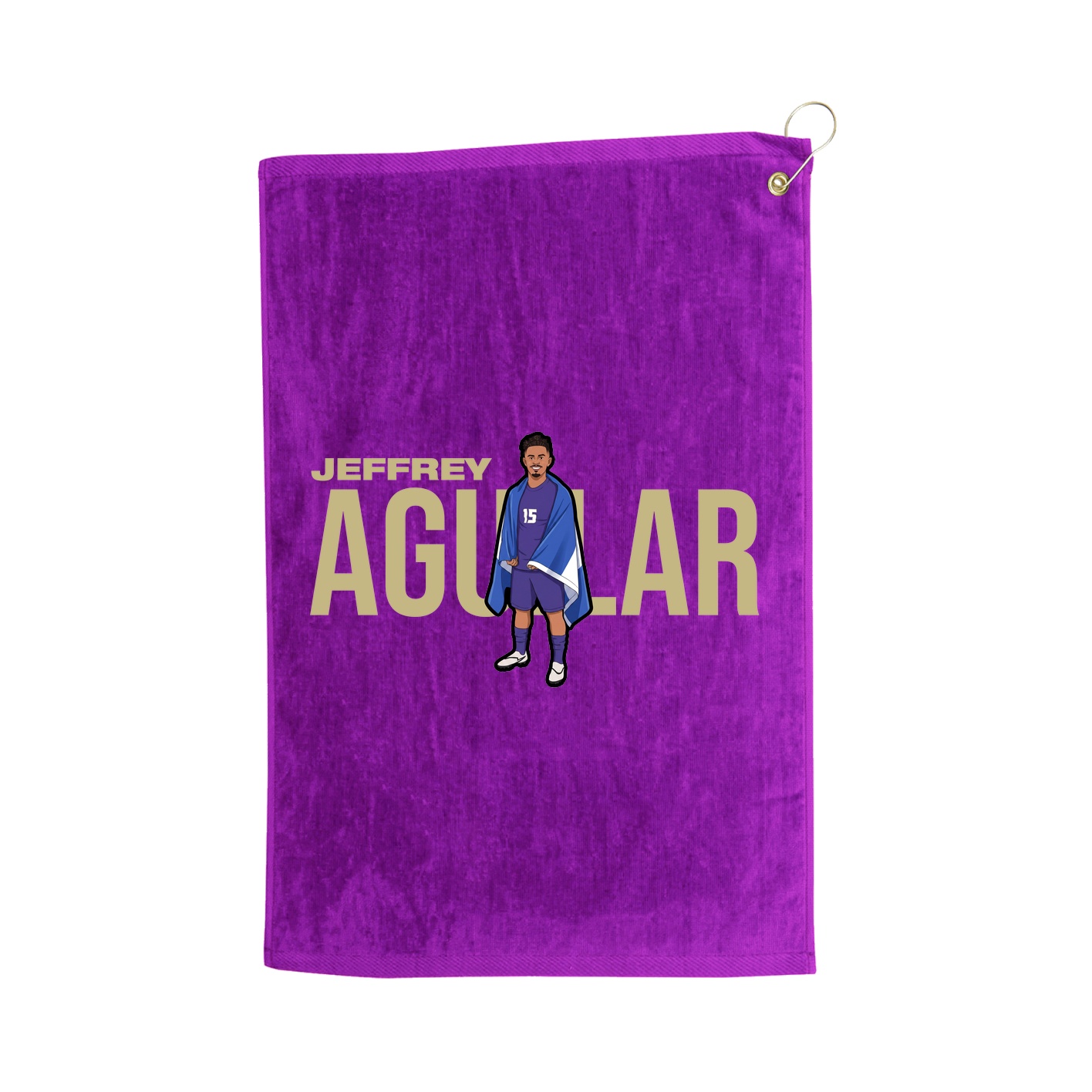 Golf Towel — Player Name in Purple