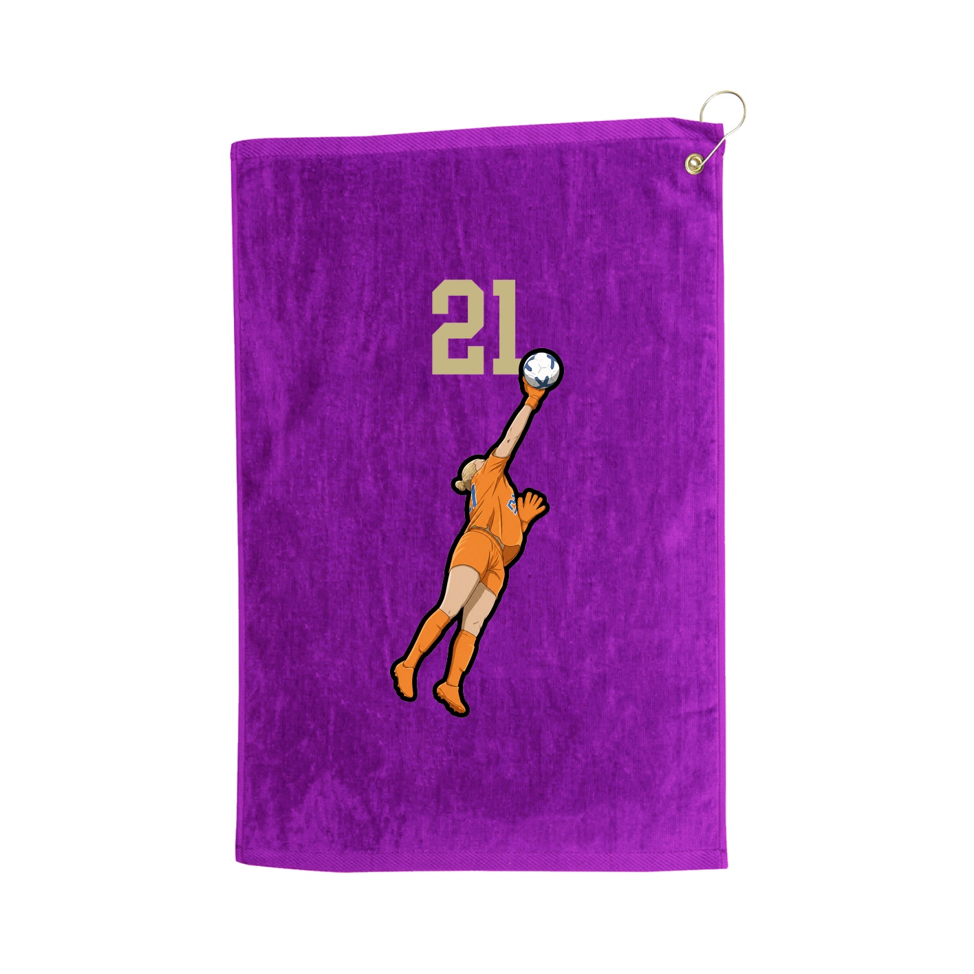 Golf Towel — Number Top in Purple